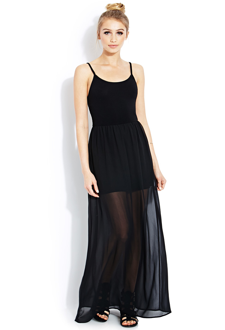 Lyst - Forever 21 Everyday Combo Maxi Dress in Black