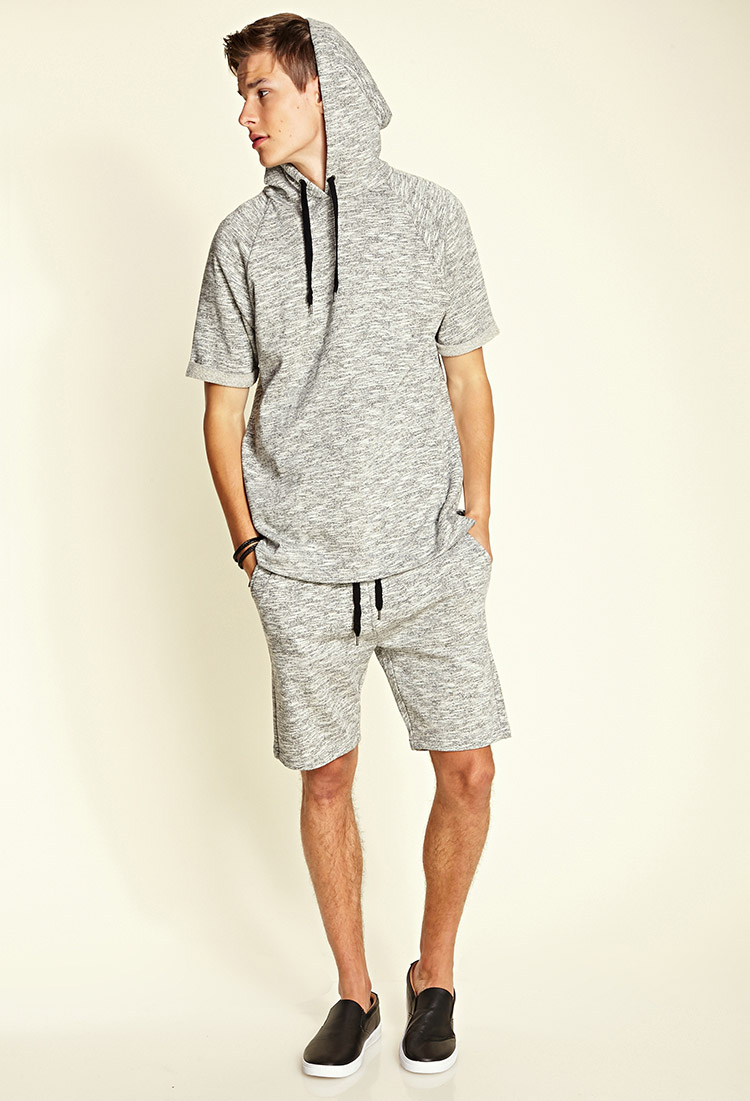 short sleeve hoodie and shorts