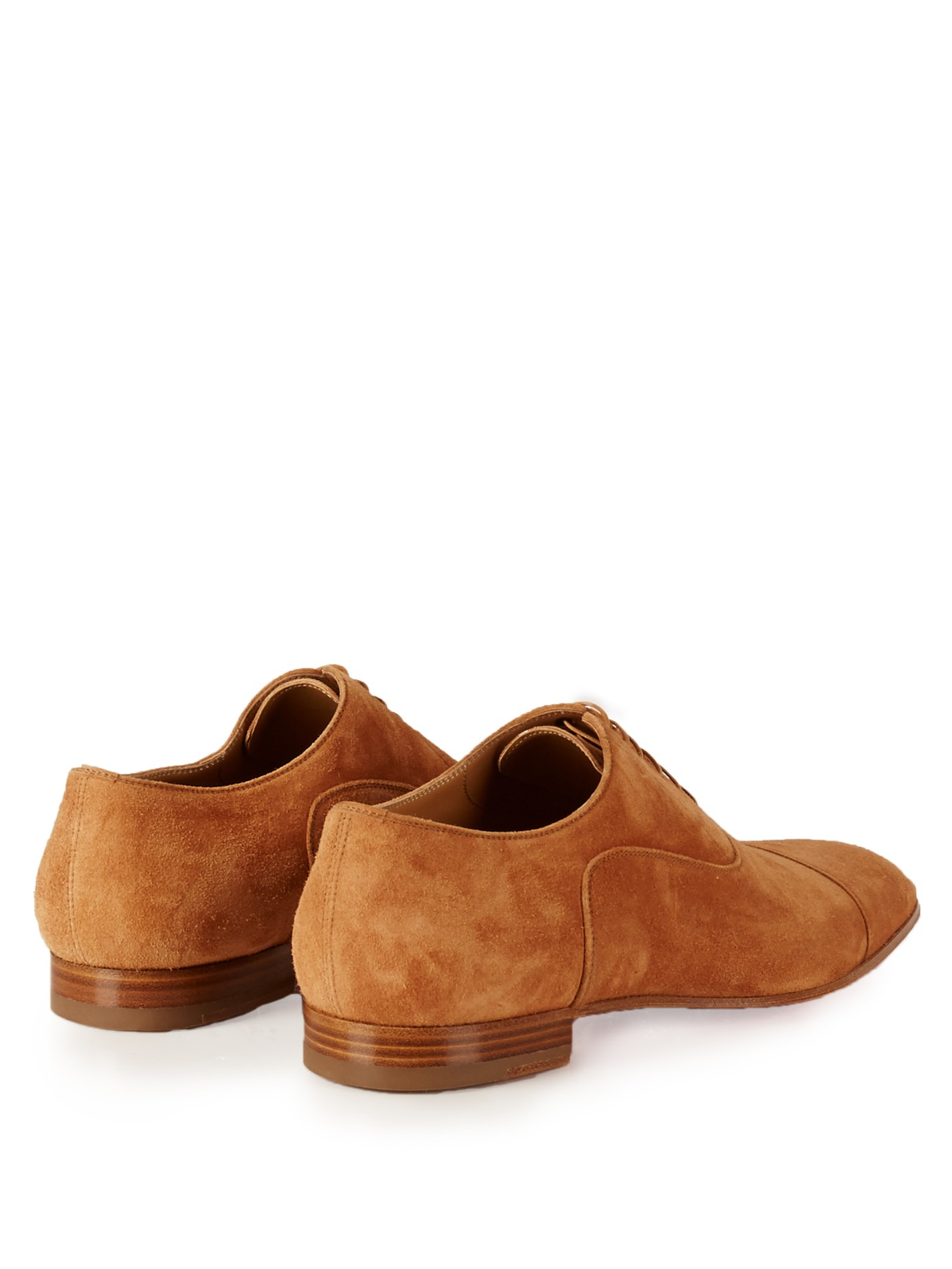Christian louboutin Greggo Suede Oxford Shoes in Brown for Men | Lyst