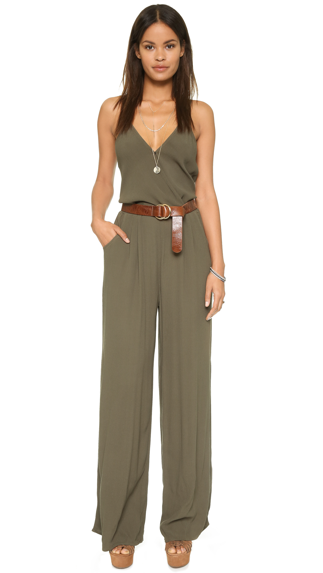 moss green jumpsuit