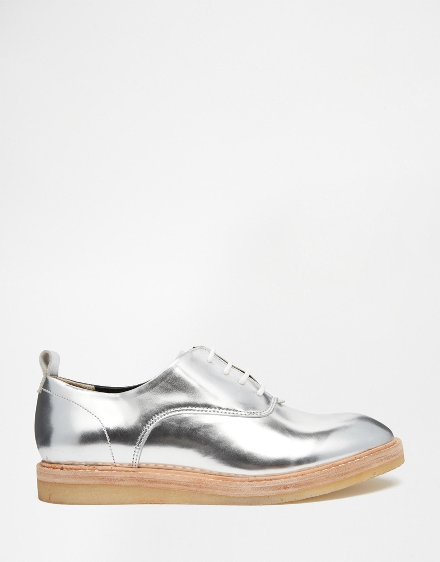 clarks silver flat shoes
