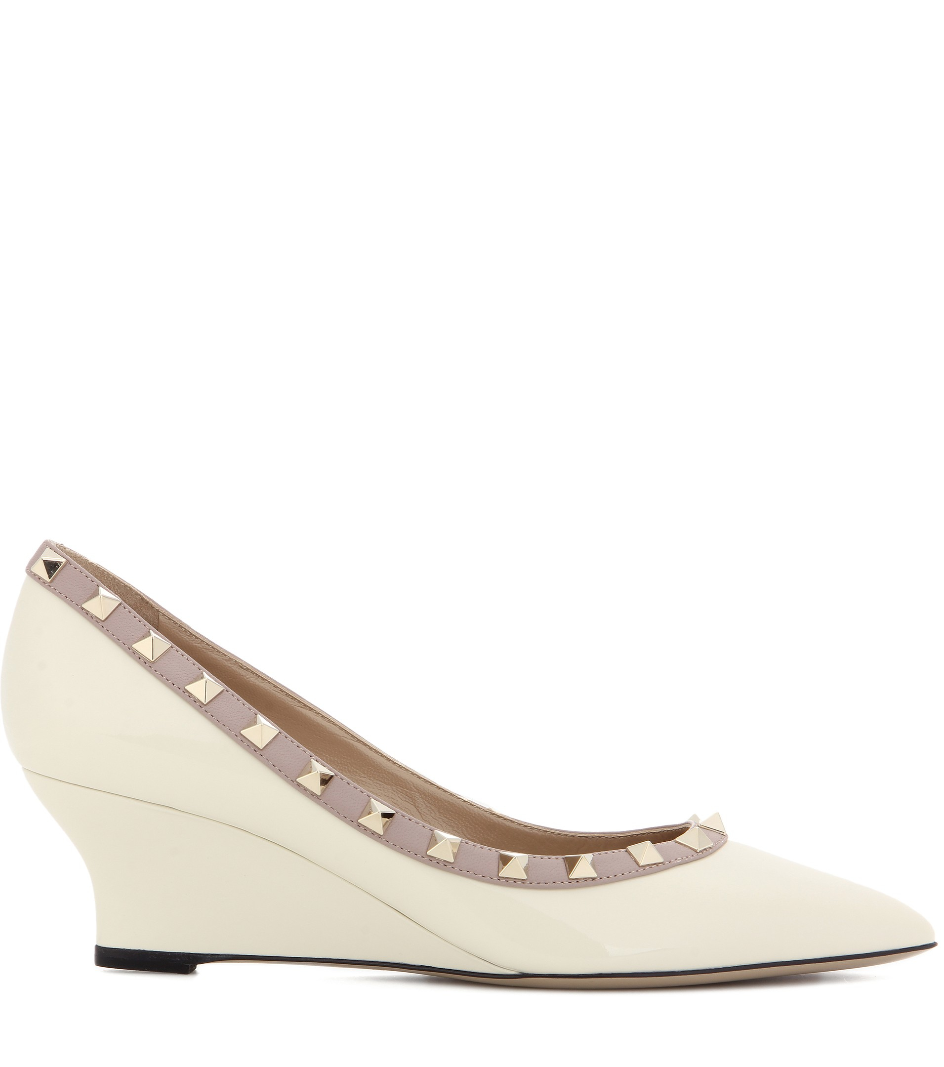 valentino rockstud wedge pump