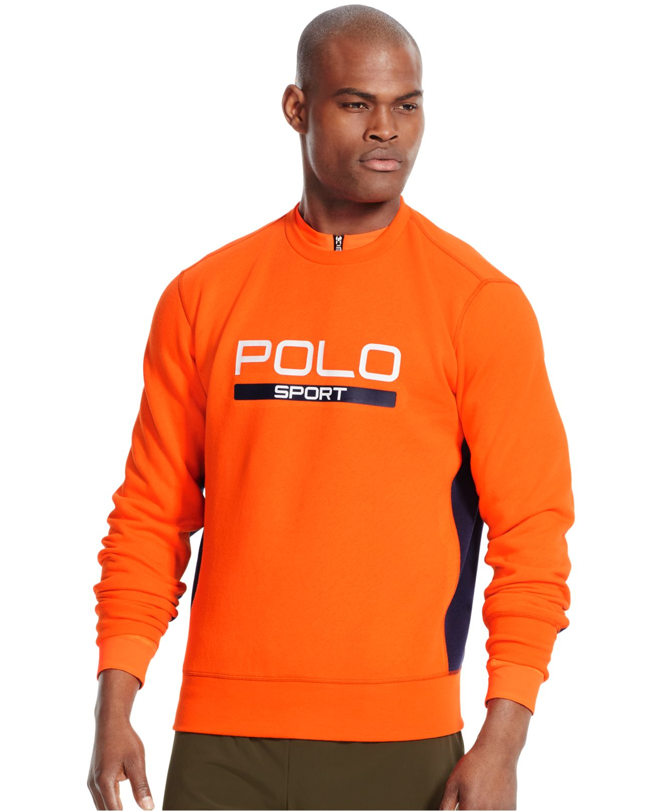 Polo ralph lauren Polo Sport Men's Fleece Crew Neck Sweatshirt in Orange for Men | Lyst