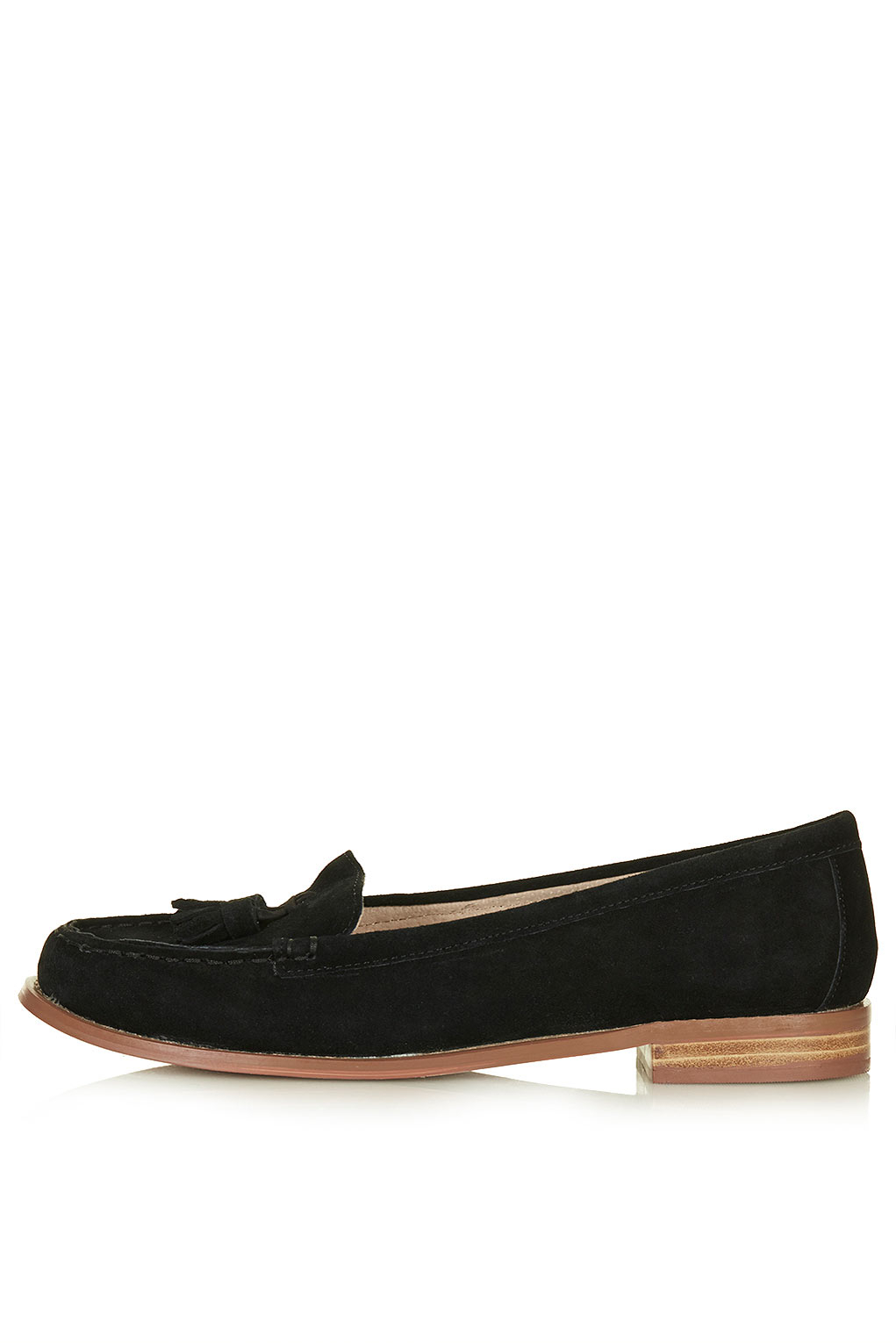 womens black suede tassel loafers