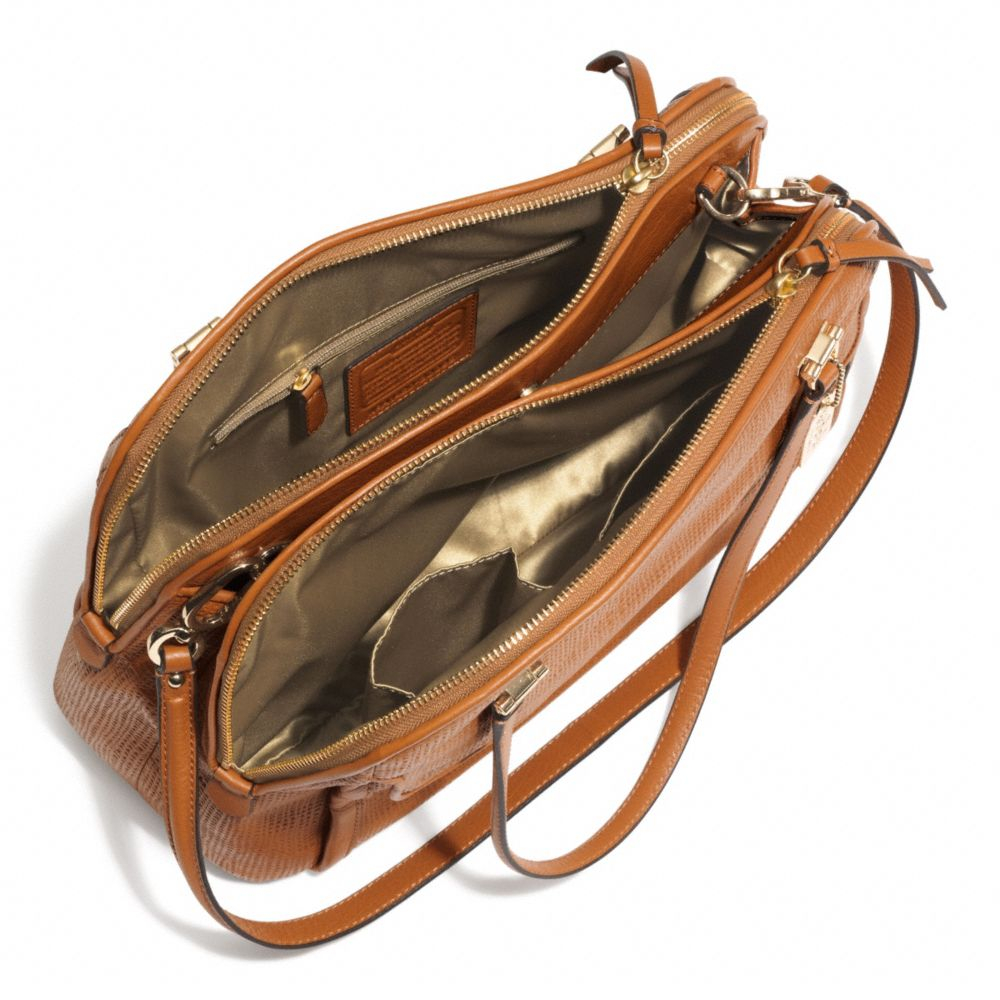 georgie canvas and embossed leather trainer
