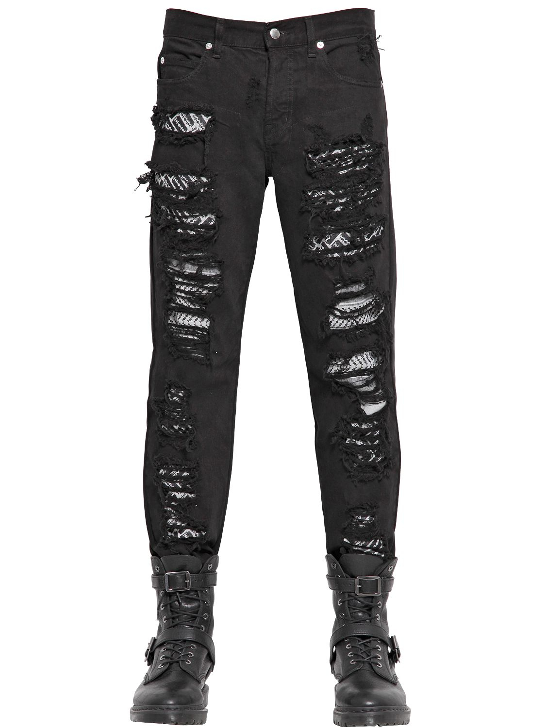 Mcq 18cm Destroyed & Patched Denim Jeans in Black for Men - Save 31% | Lyst