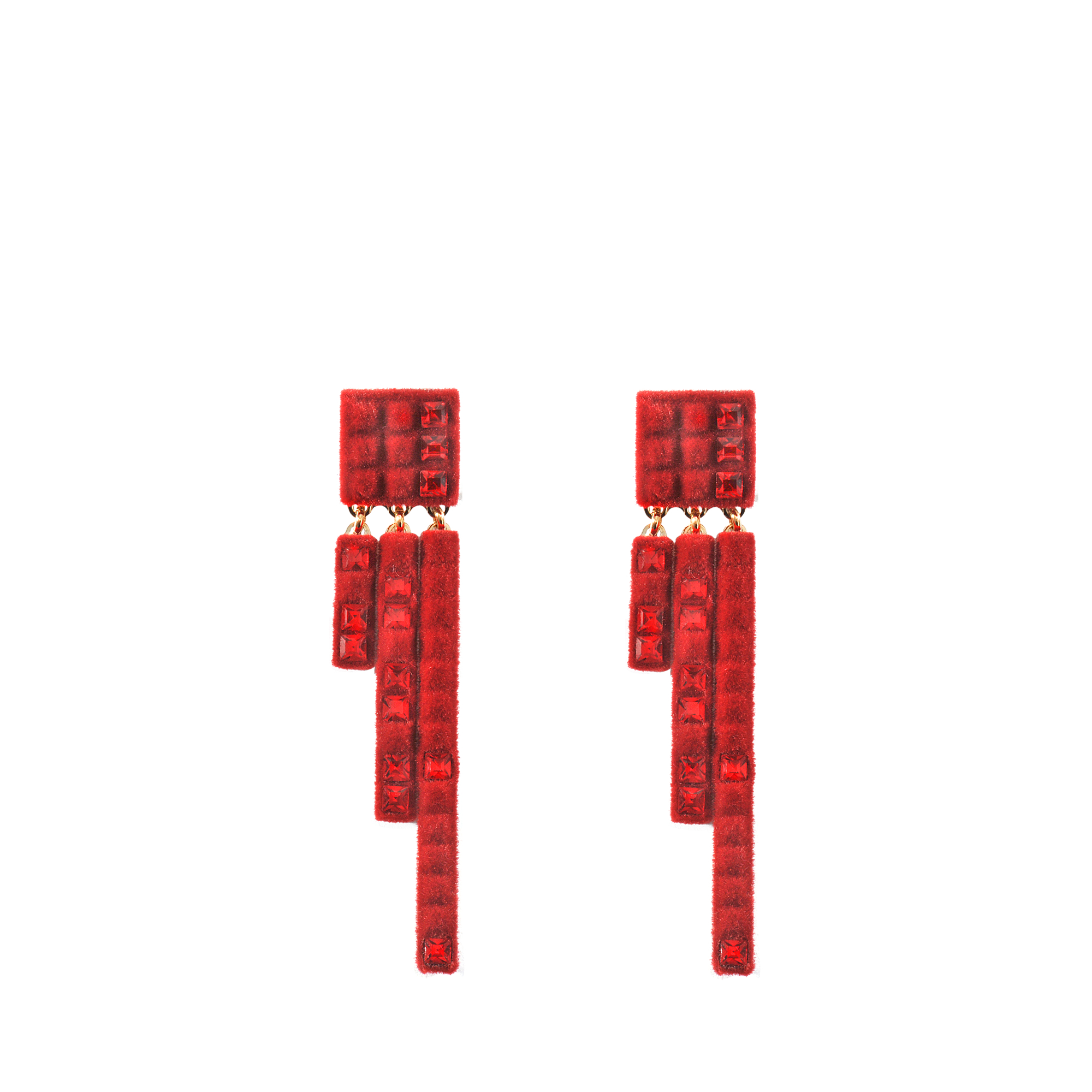 Atelier Swarovski Velvet Rock Chandelier Earrings By Viktor & Rolf in Red -  Lyst