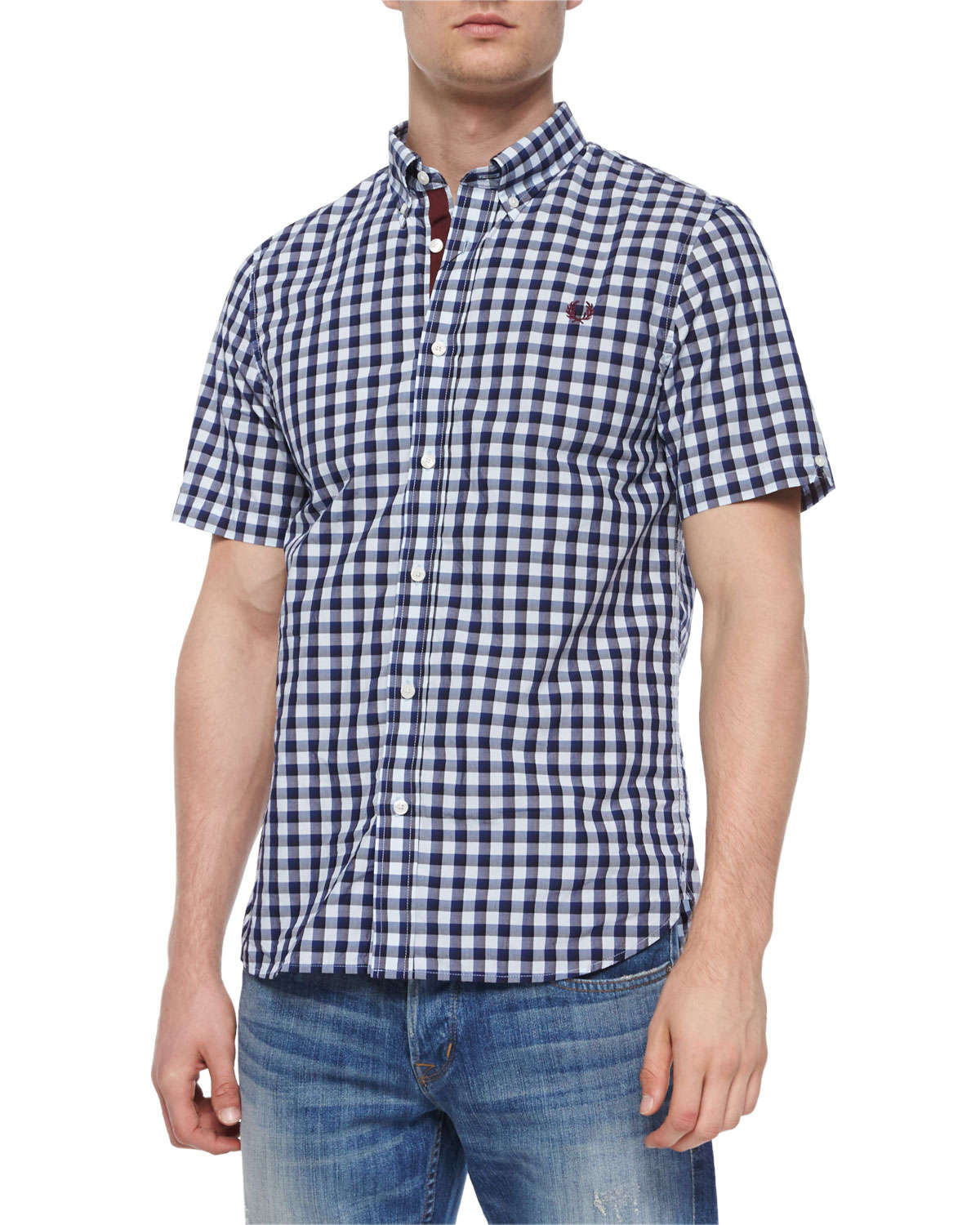Fred Perry Gingham Shirt Short Sleeve 