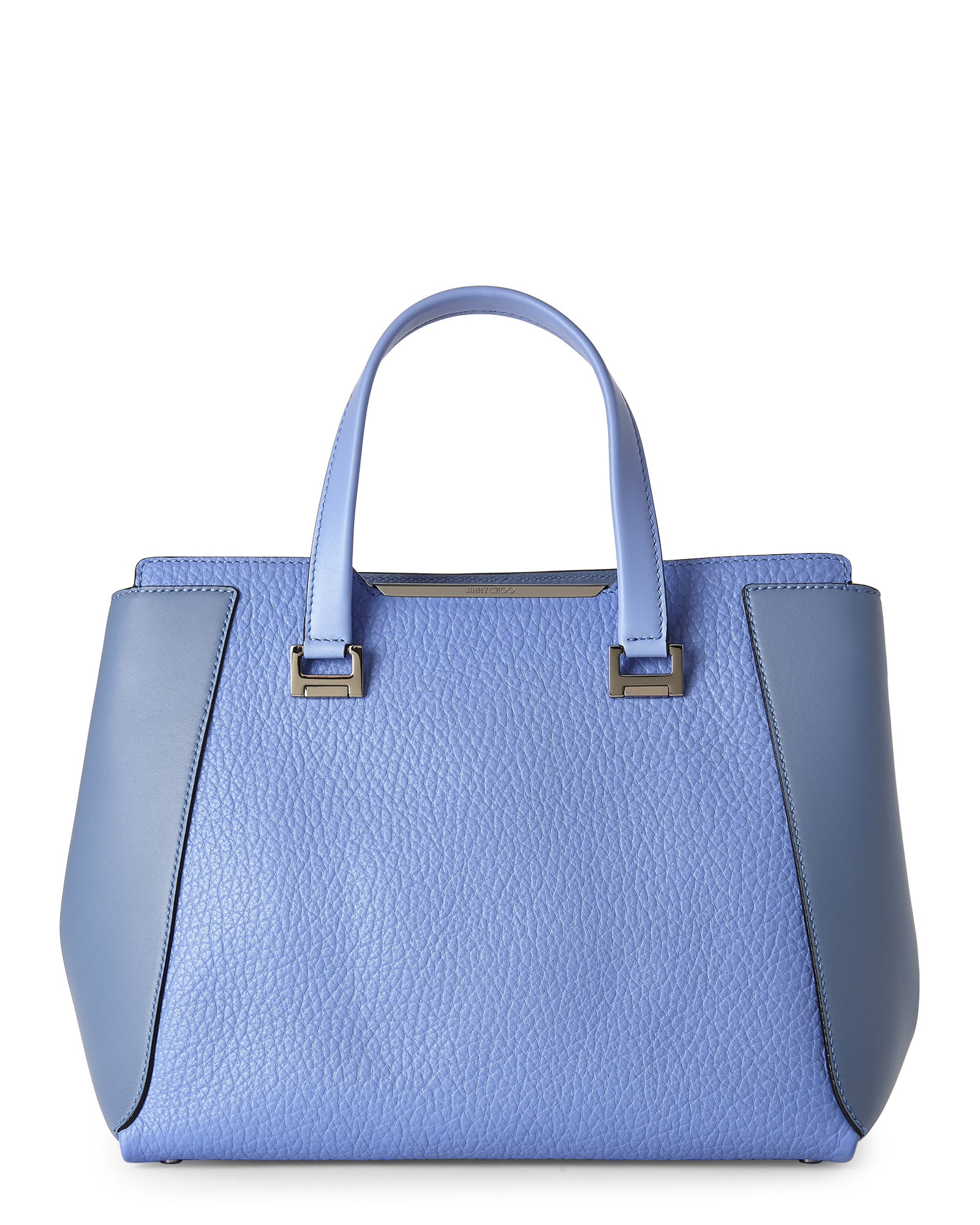 Lyst Jimmy Choo Blue Pebbled Leather Alfie L Tote Bag In Gallery