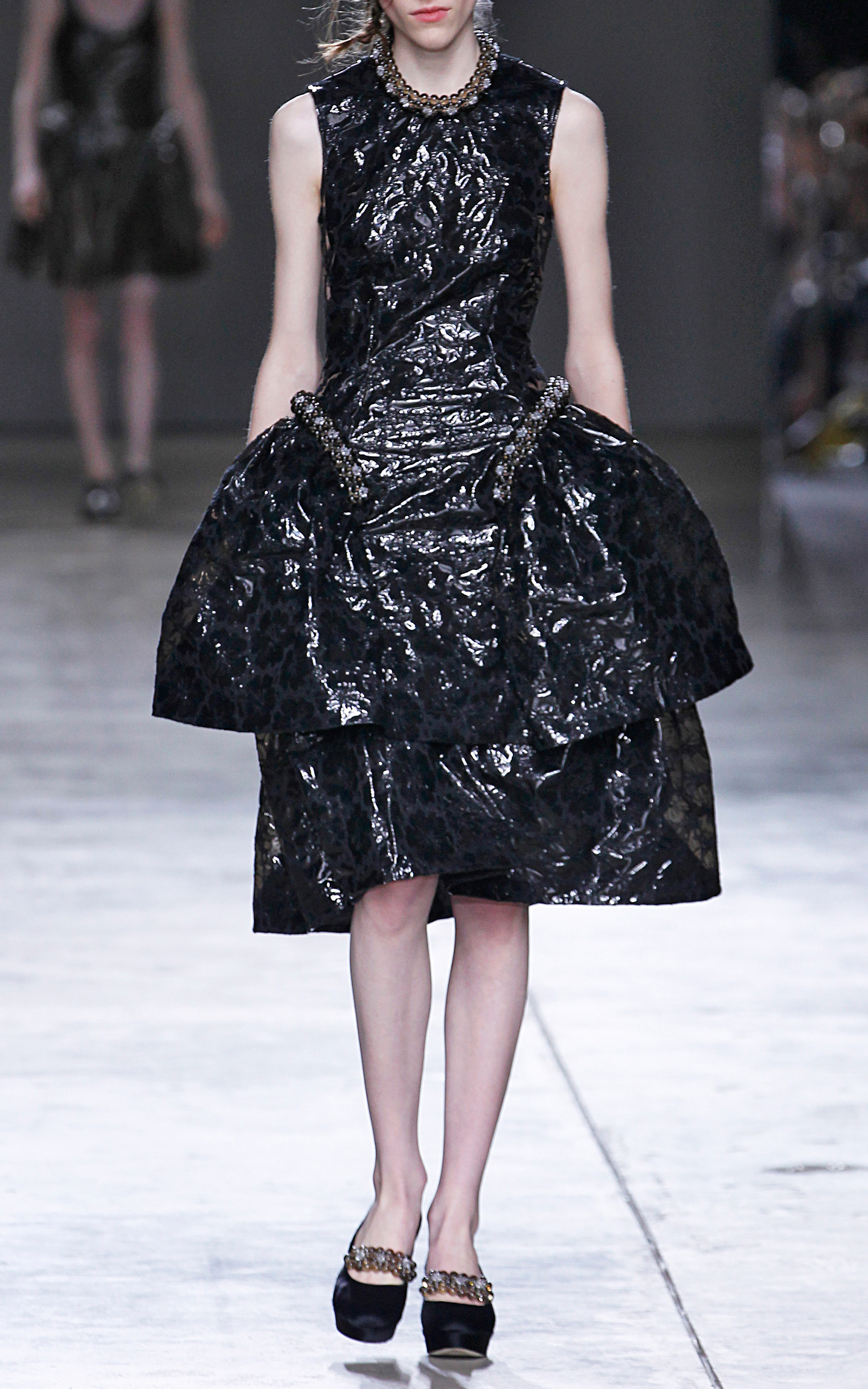 Lyst - Simone Rocha Embroidered Plastic Beaded Mini Dress in Black