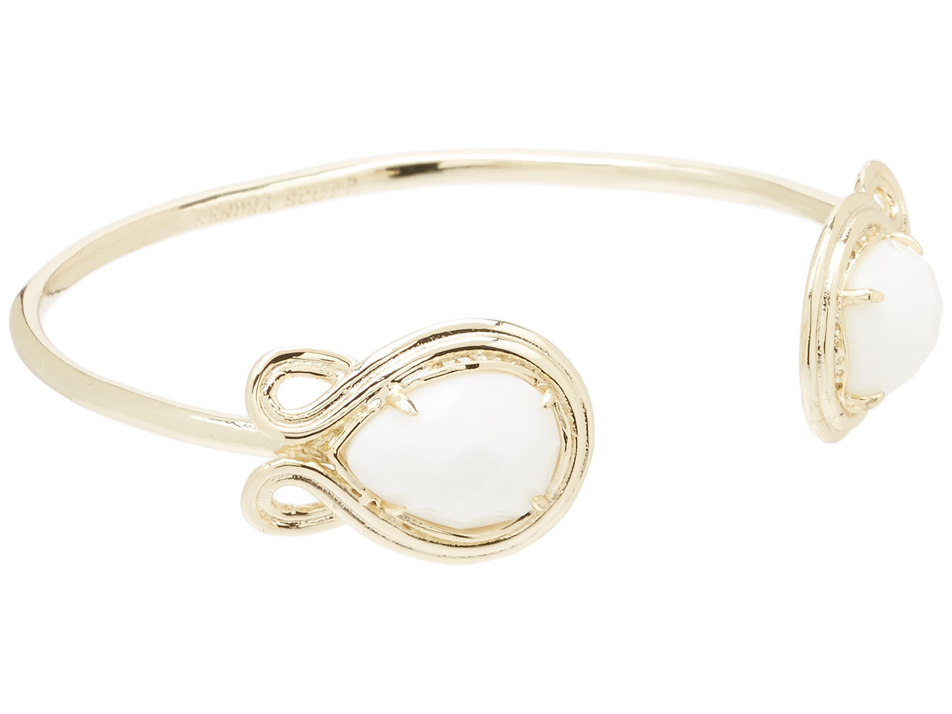 Kendra scott Andy Bracelet in Gold (Gold White Opaque Glass) | Lyst