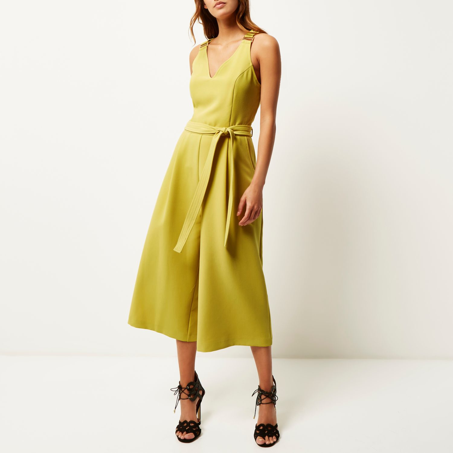 river island yellow jumpsuit