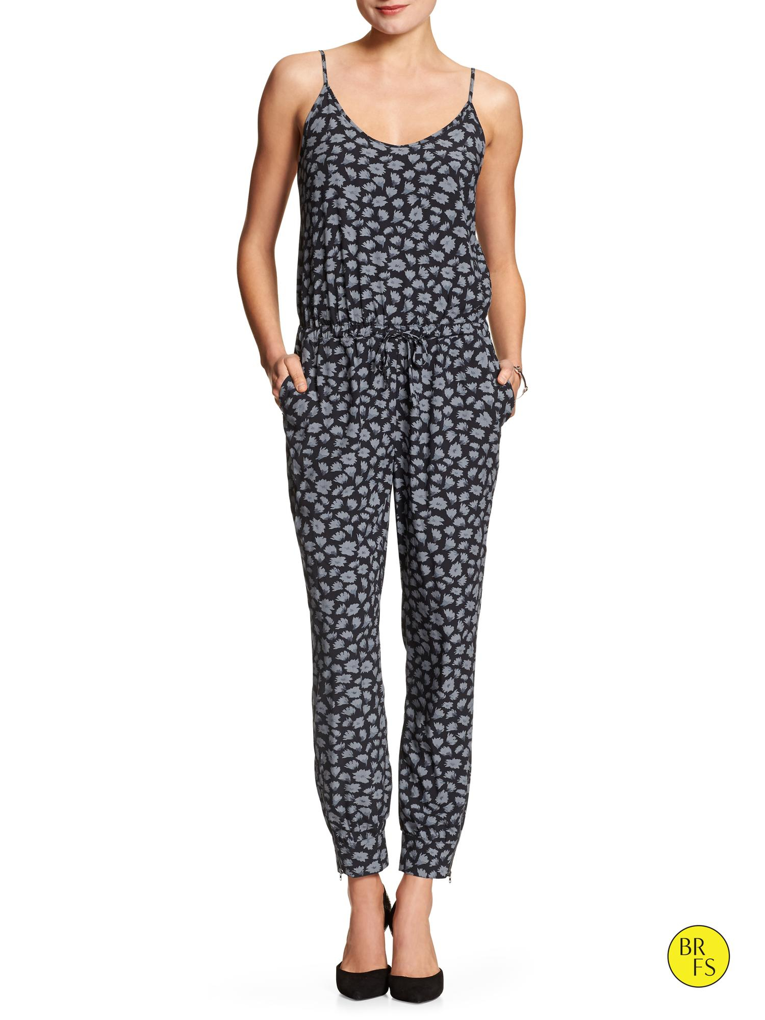 banana republic floral jumpsuit