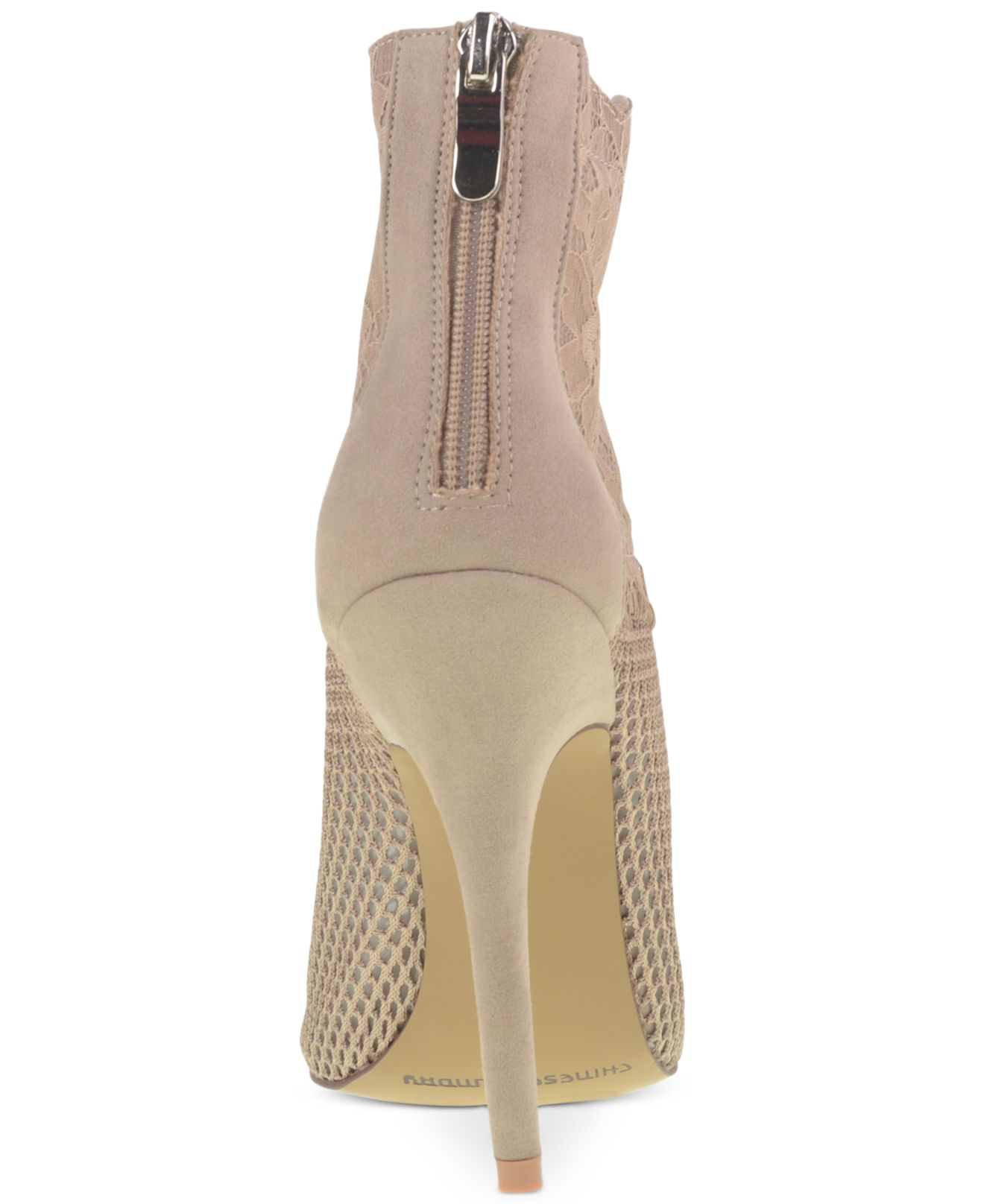 chinese laundry jeopardy mesh lace booties