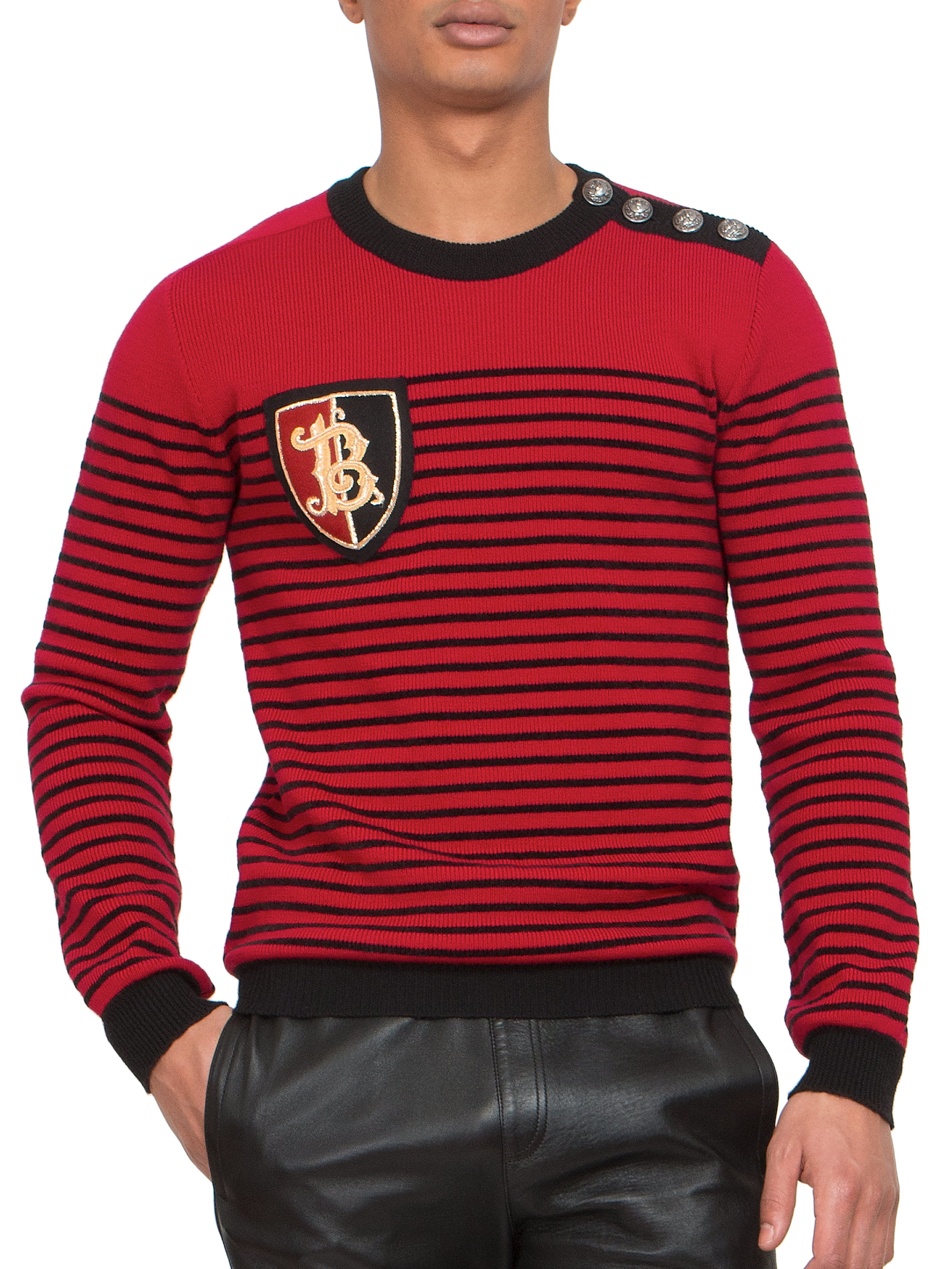 red balmain sweater