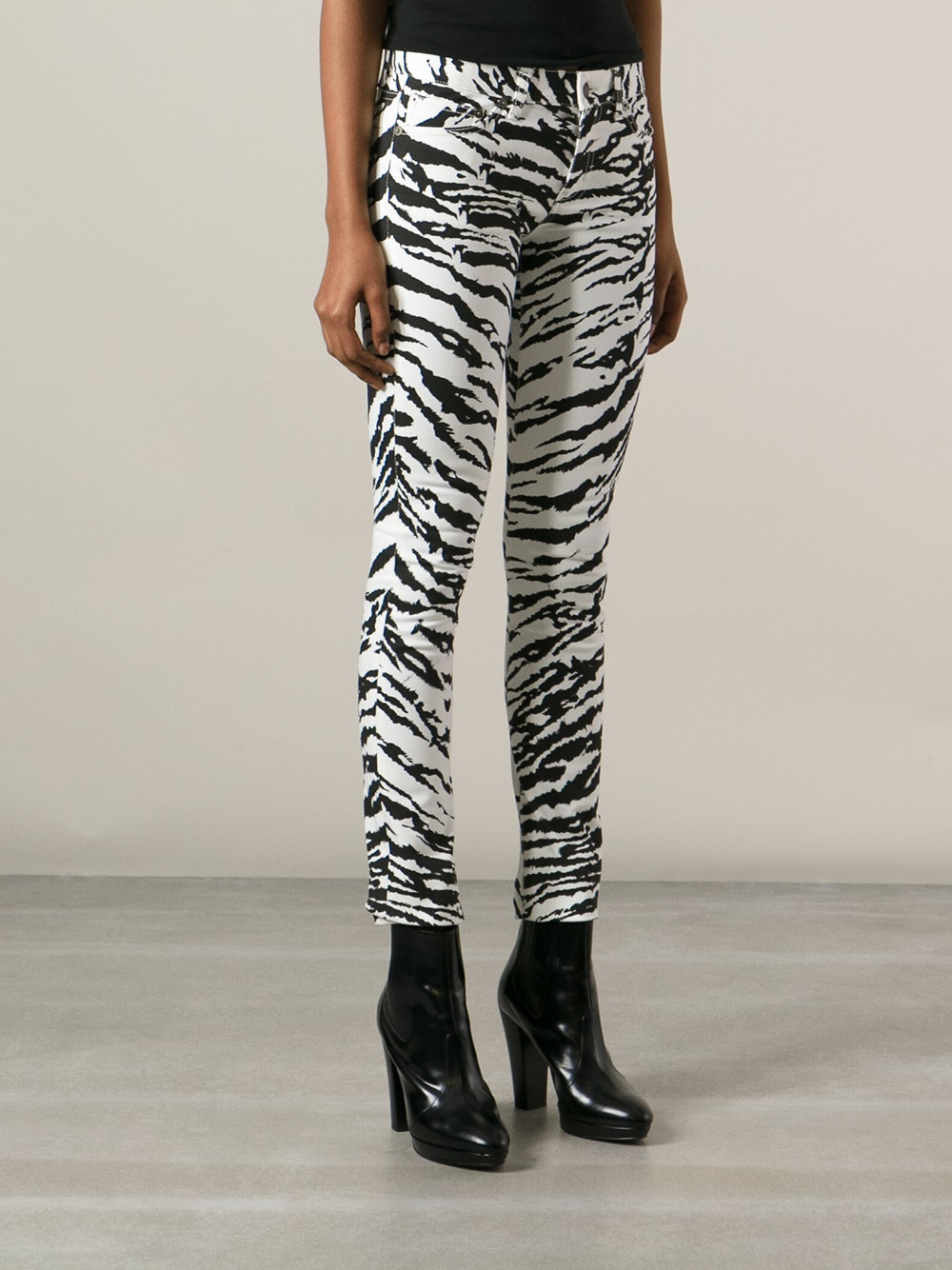 zebra print skinny jeans