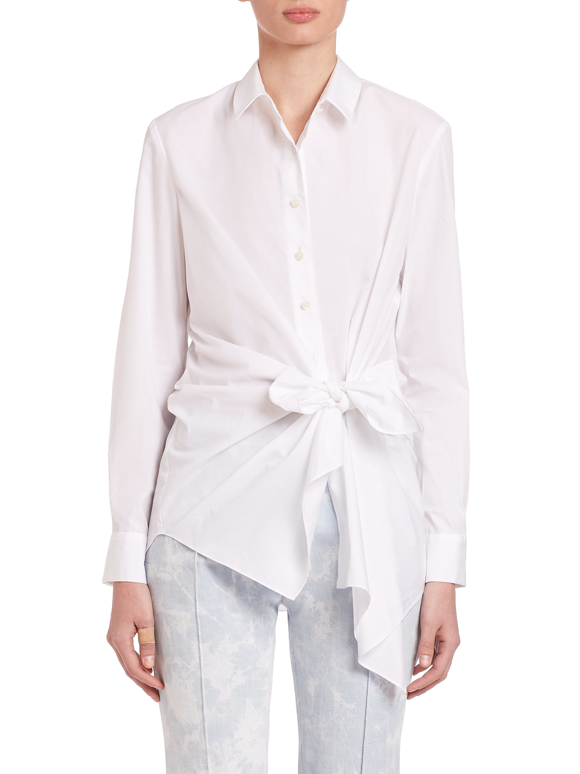 make a shirt tie in the front