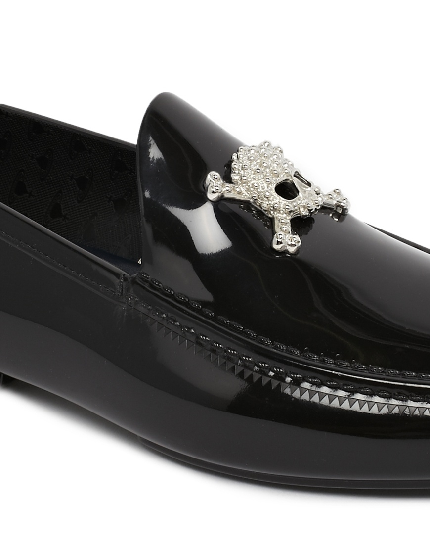 Vivienne Westwood Skull Loafers in Black for Men Lyst