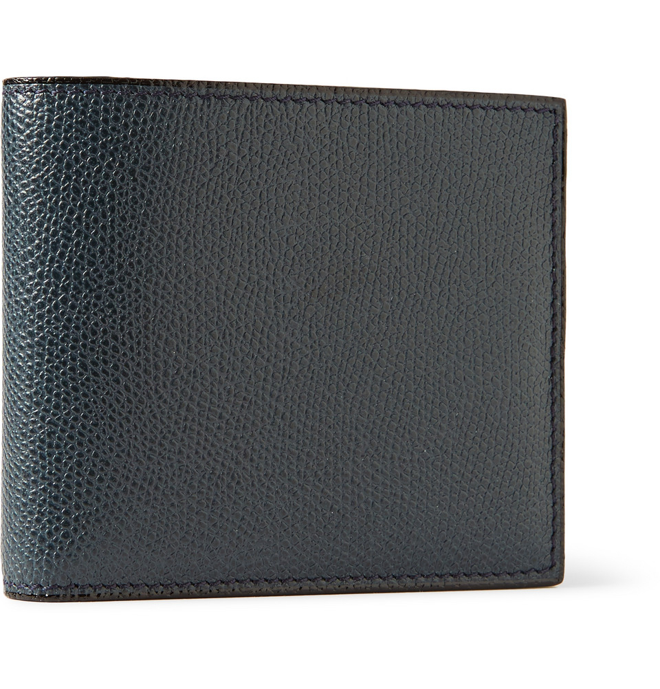 Lyst Valextra CrossGrain Leather Billfold Wallet in Blue for Men