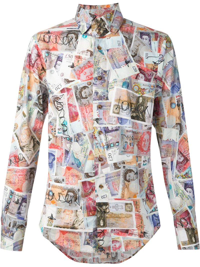 Vivienne Westwood Money Print Shirt for Men | Lyst