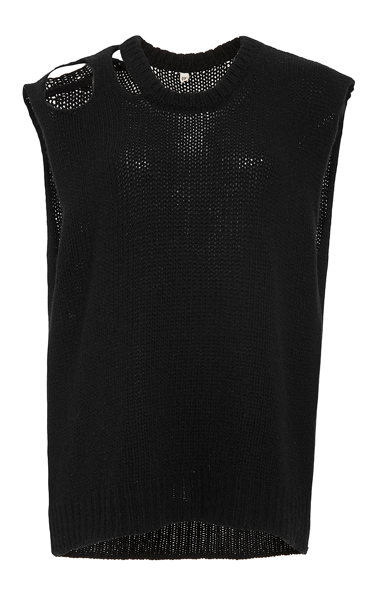 R13 Black Sleeveless Cashmere Sweater Lyst