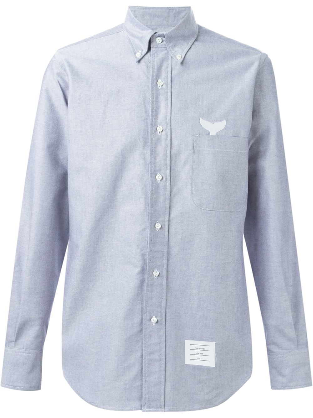 Thom browne Embroidered Whale Tail Shirt in Blue for Men | Lyst
