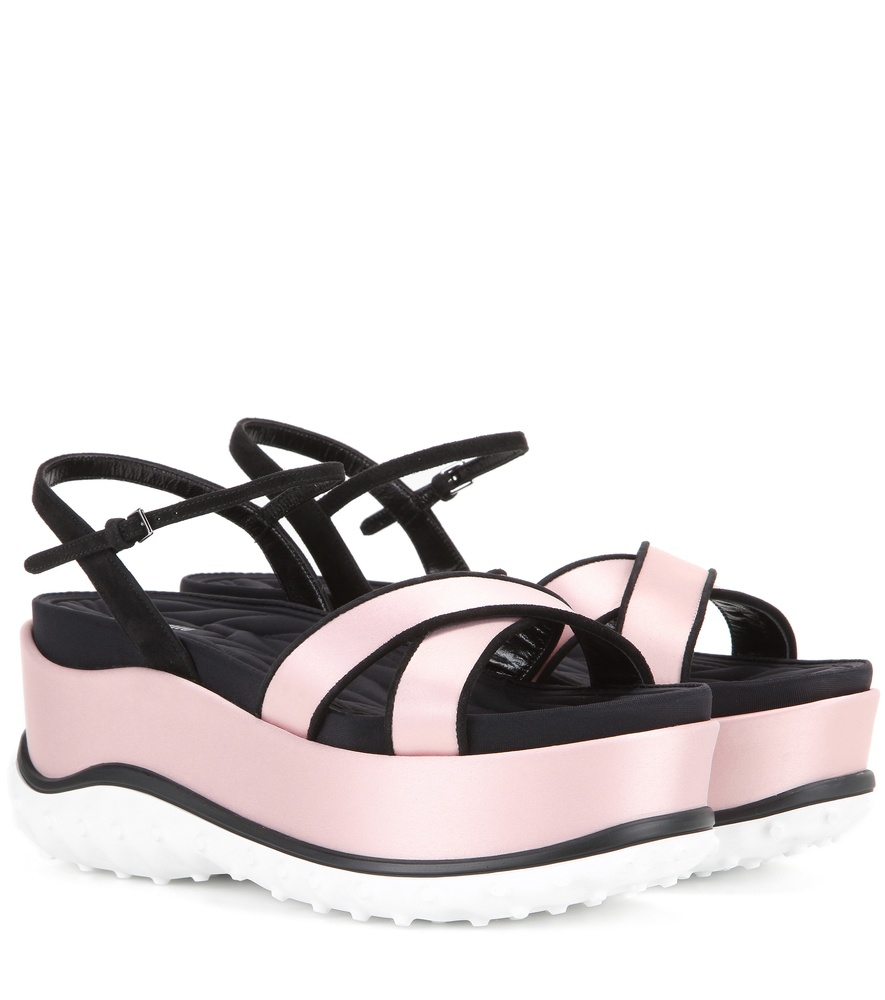 miu miu satin platform sandals