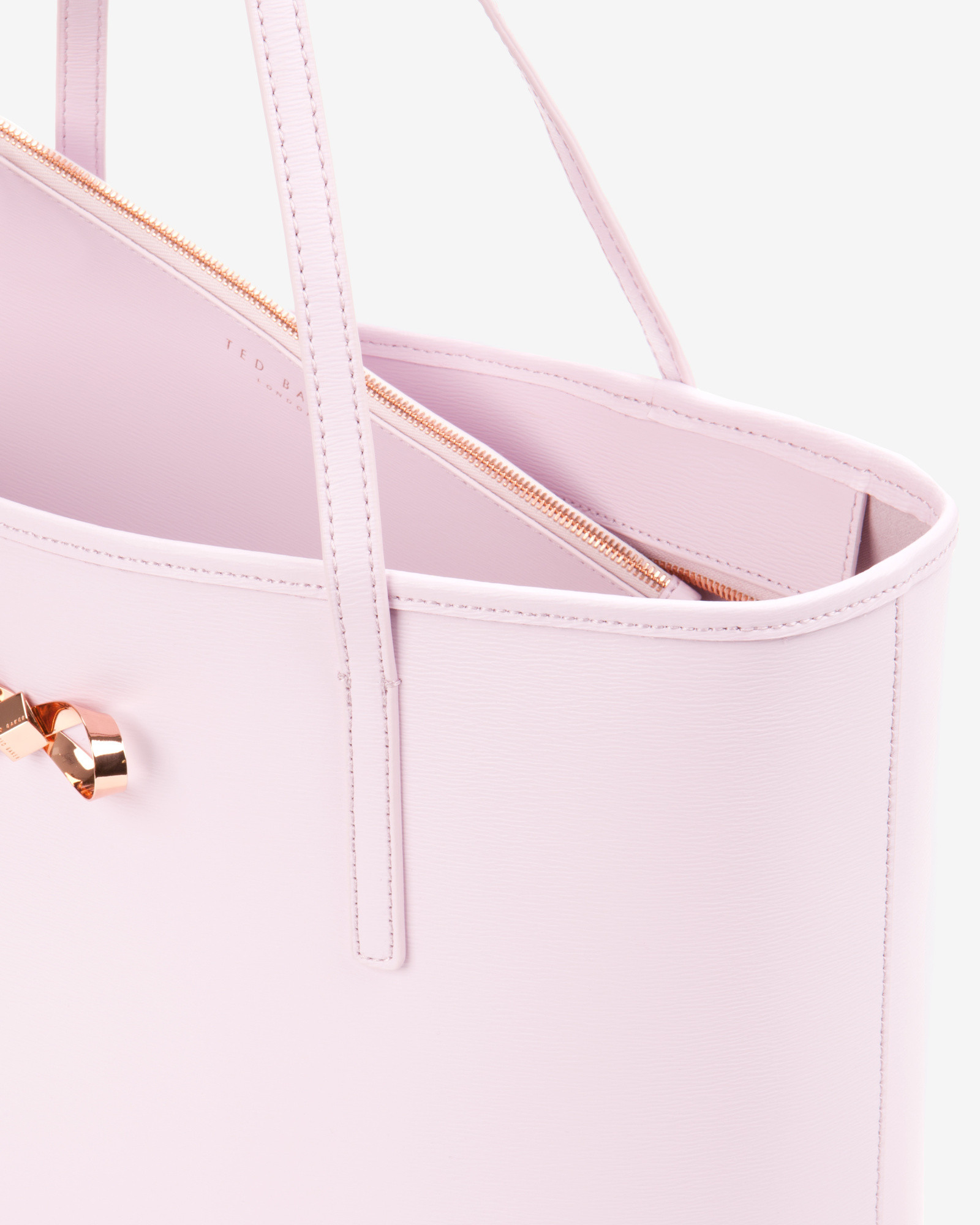 Ted Baker Bow Detail Leather Shopper Bag in Pink | Lyst