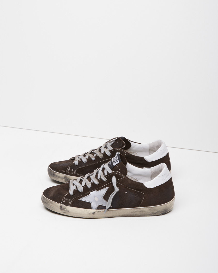 golden goose brown suede