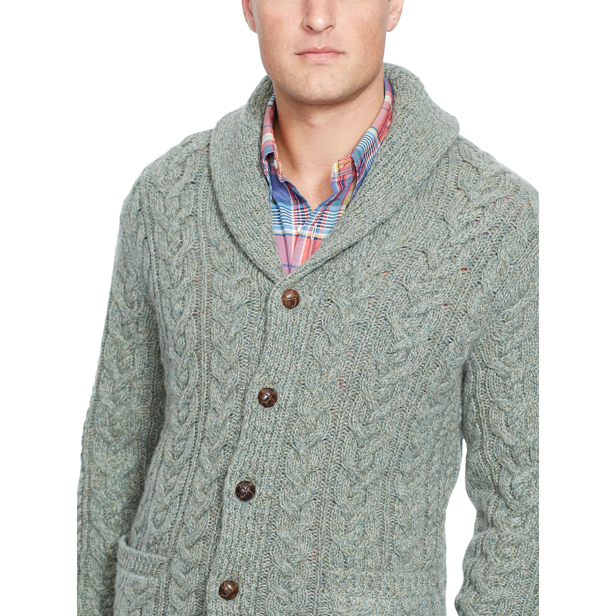 Polo Ralph Lauren Wool-cashmere Cardigan in Sage Heather (Green) for Men -  Lyst