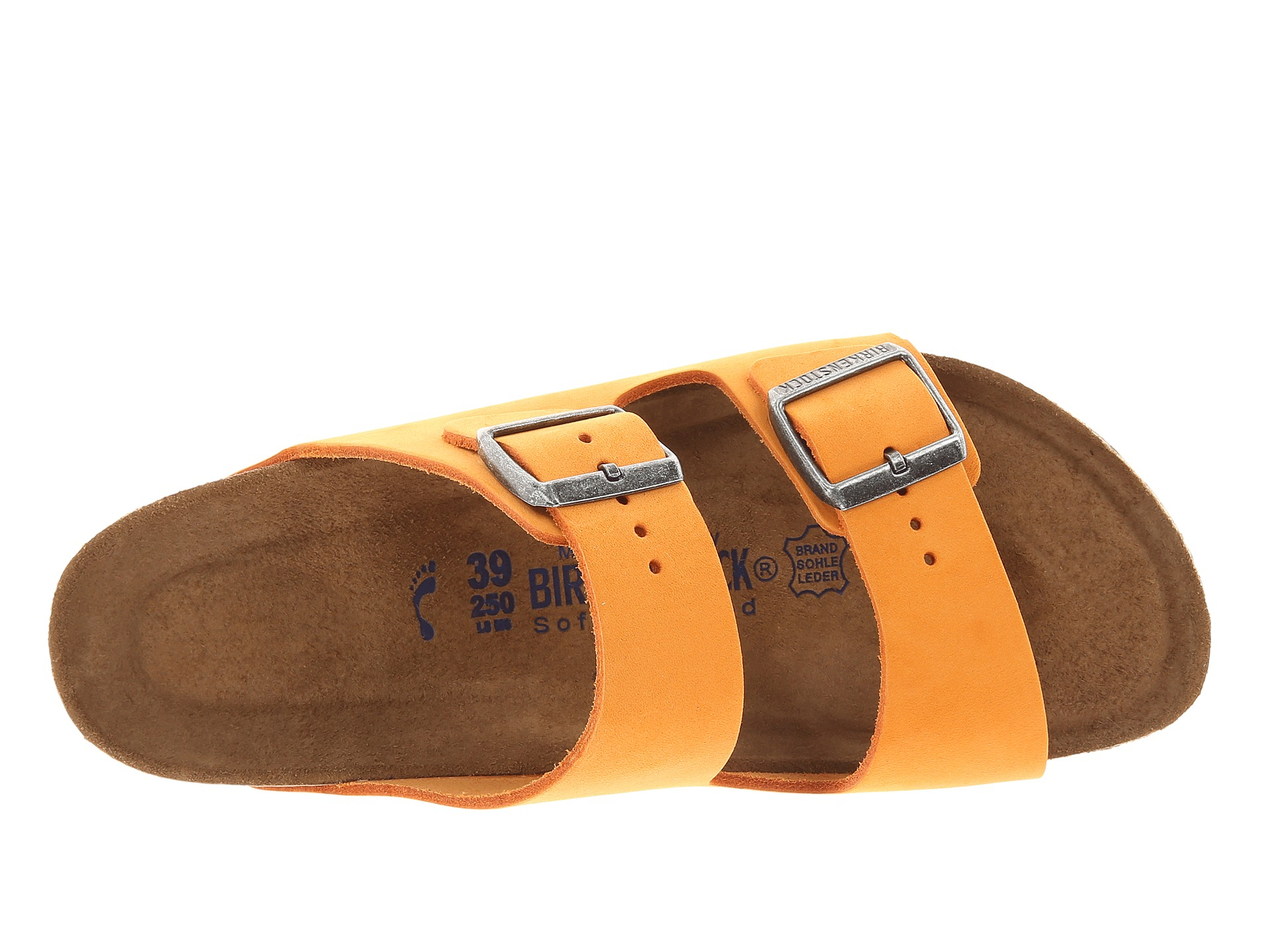 Birkenstock Suede Arizona Nubuck in Orange - Lyst