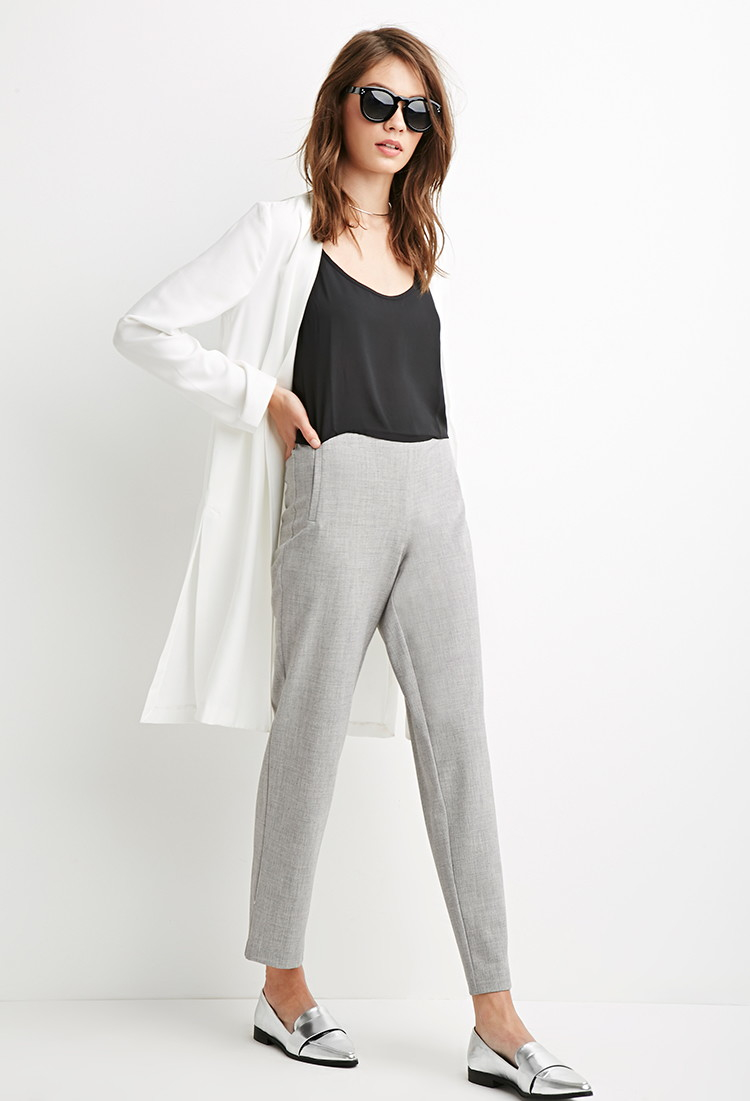 gray high waisted pants