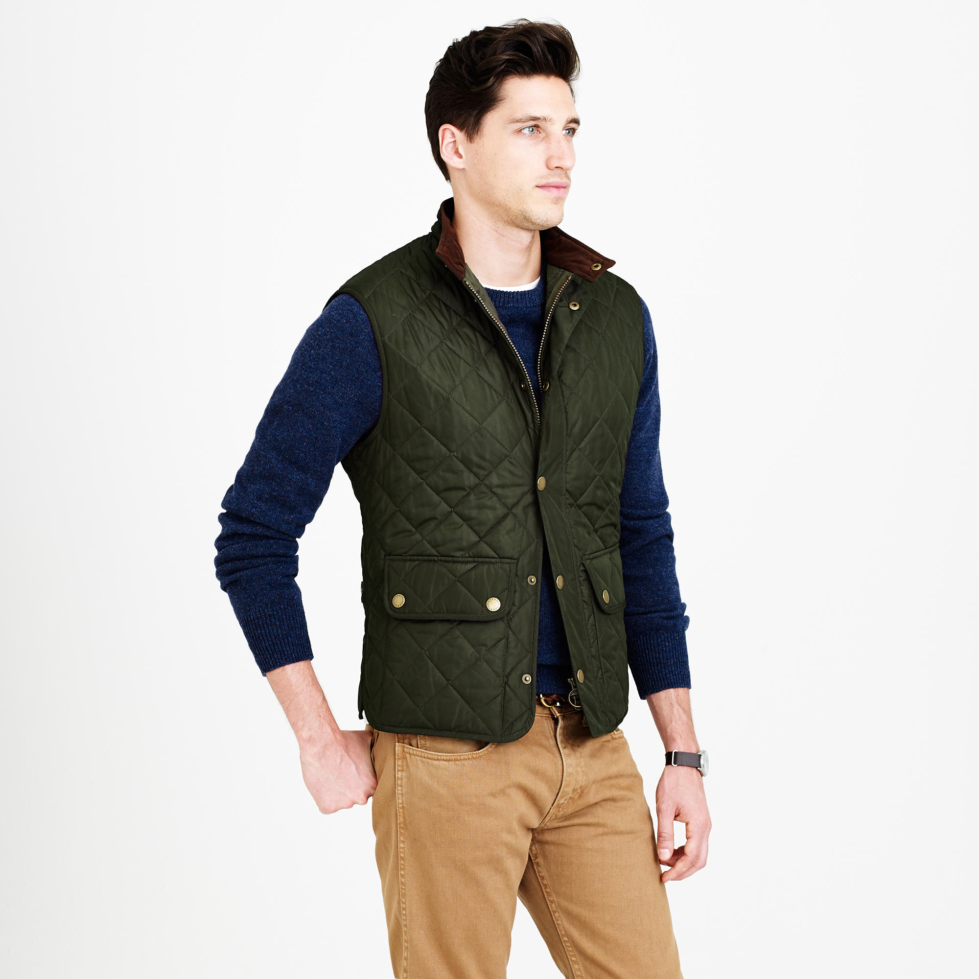 Lyst - J.Crew Barbour Lowerdale Quilted Vest in Green for Men