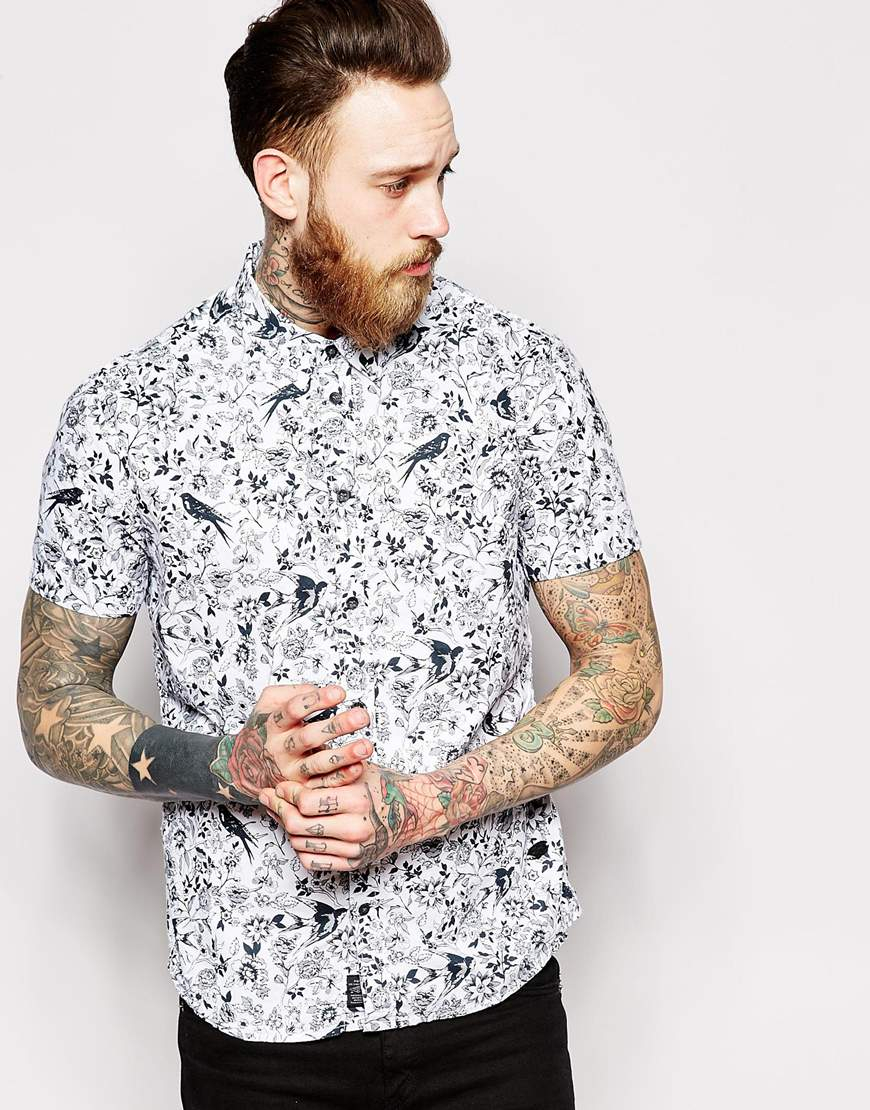 men's denim button down shirts