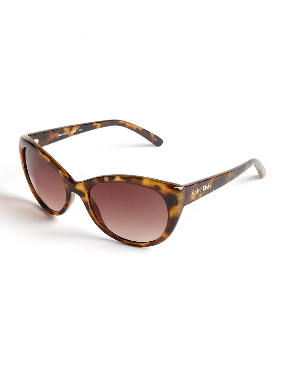 Calvin klein Cateye Sunglasses in Brown (Dark Tortoise) Lyst