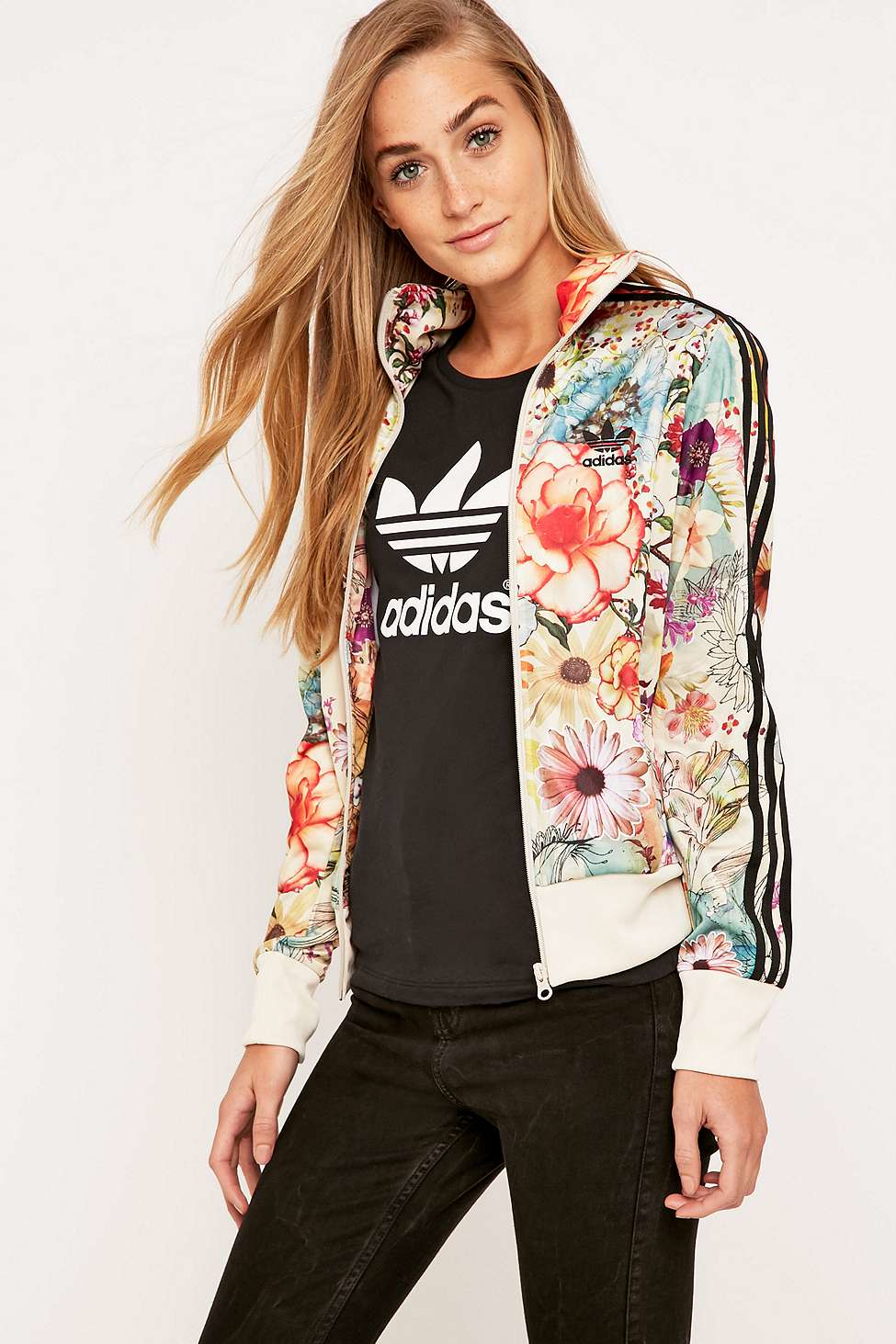 adidas Originals Floral Track Top Lyst