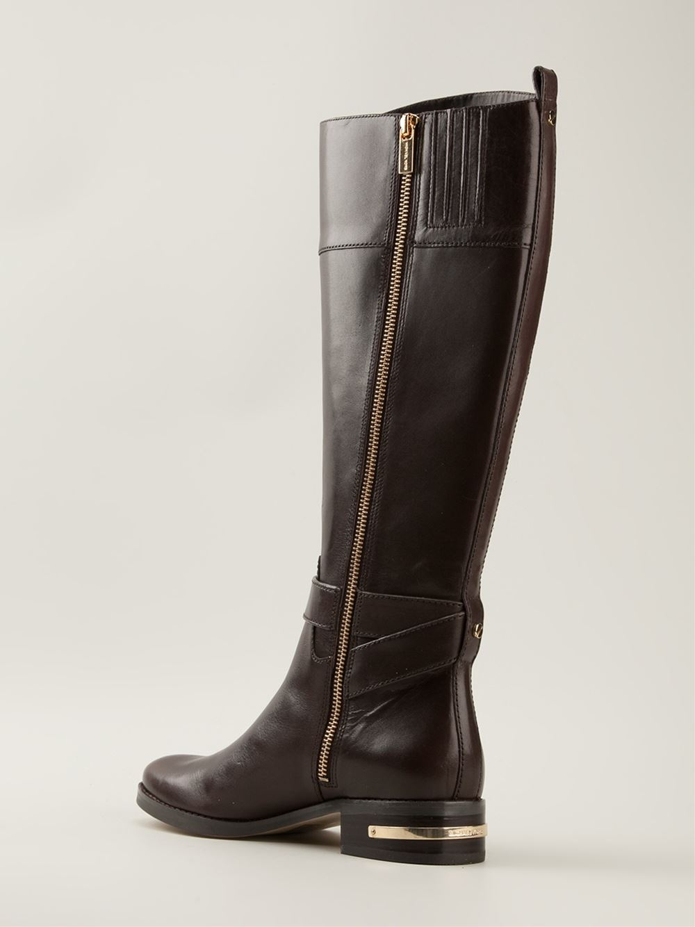 michael kors riding boots black