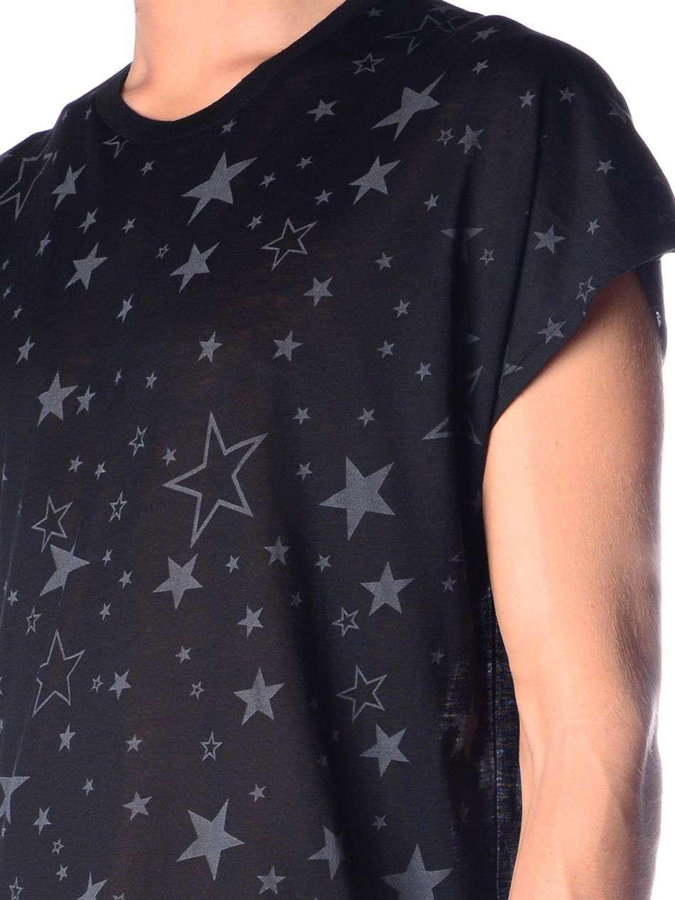 Saint Laurent Star-Print T-Shirt in Blue for Men | Lyst