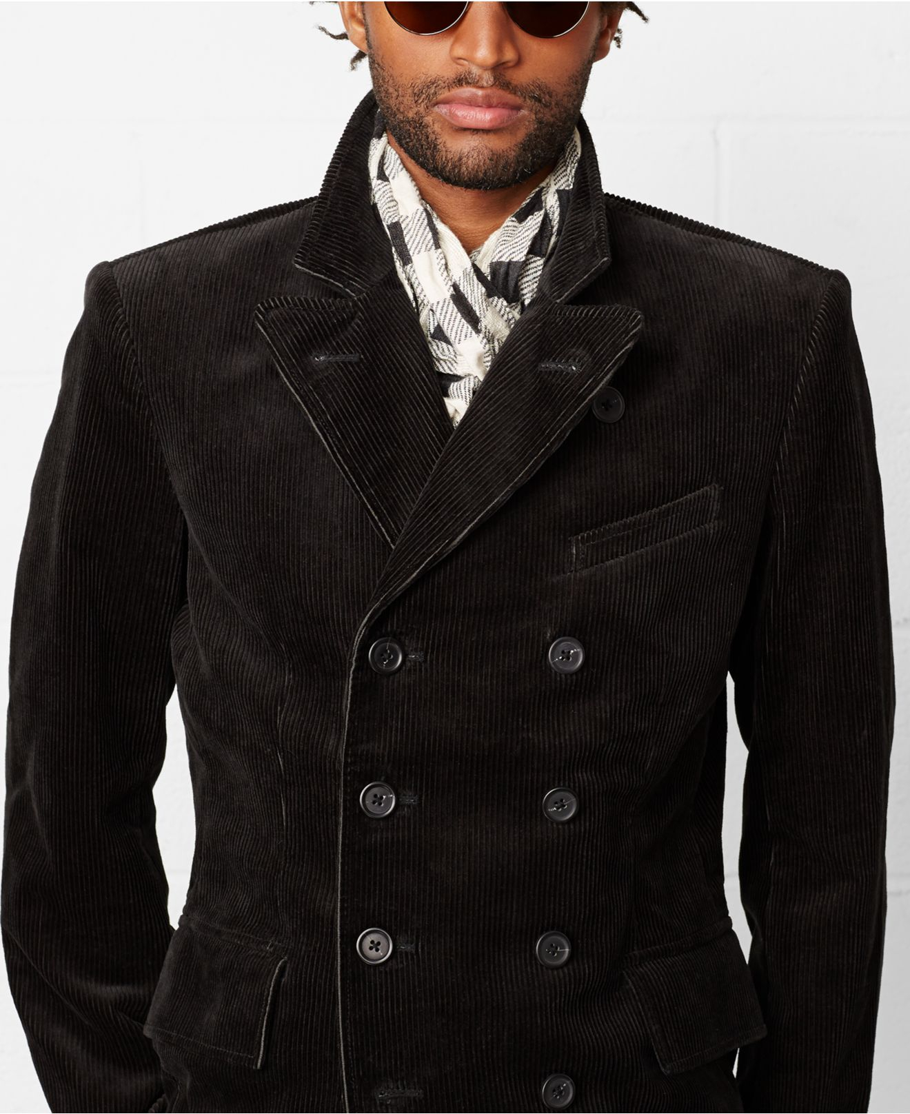 Denim & Supply Ralph Lauren Double-Breasted Blazer in Black for Men | Lyst