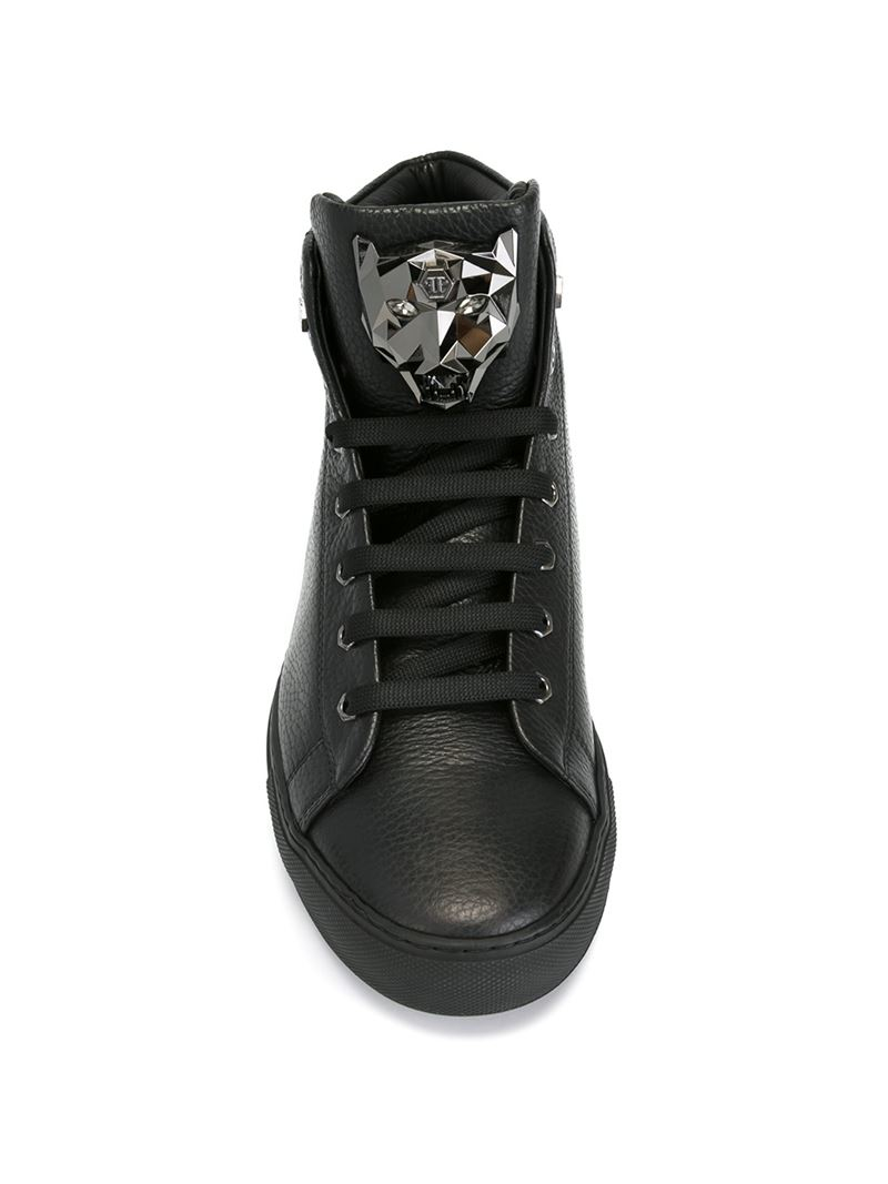 Philipp Plein Hi-top Sneakers in Black for Men | Lyst