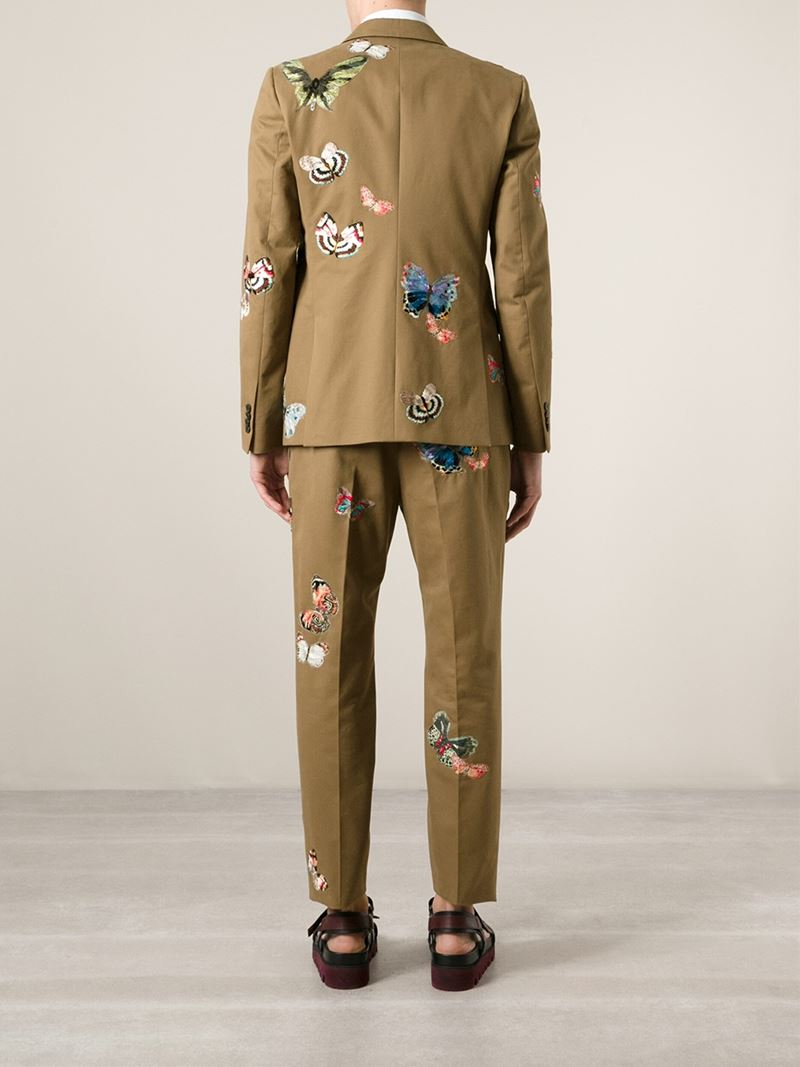 Valentino Embroidered Butterfly Suit in Green for Men | Lyst