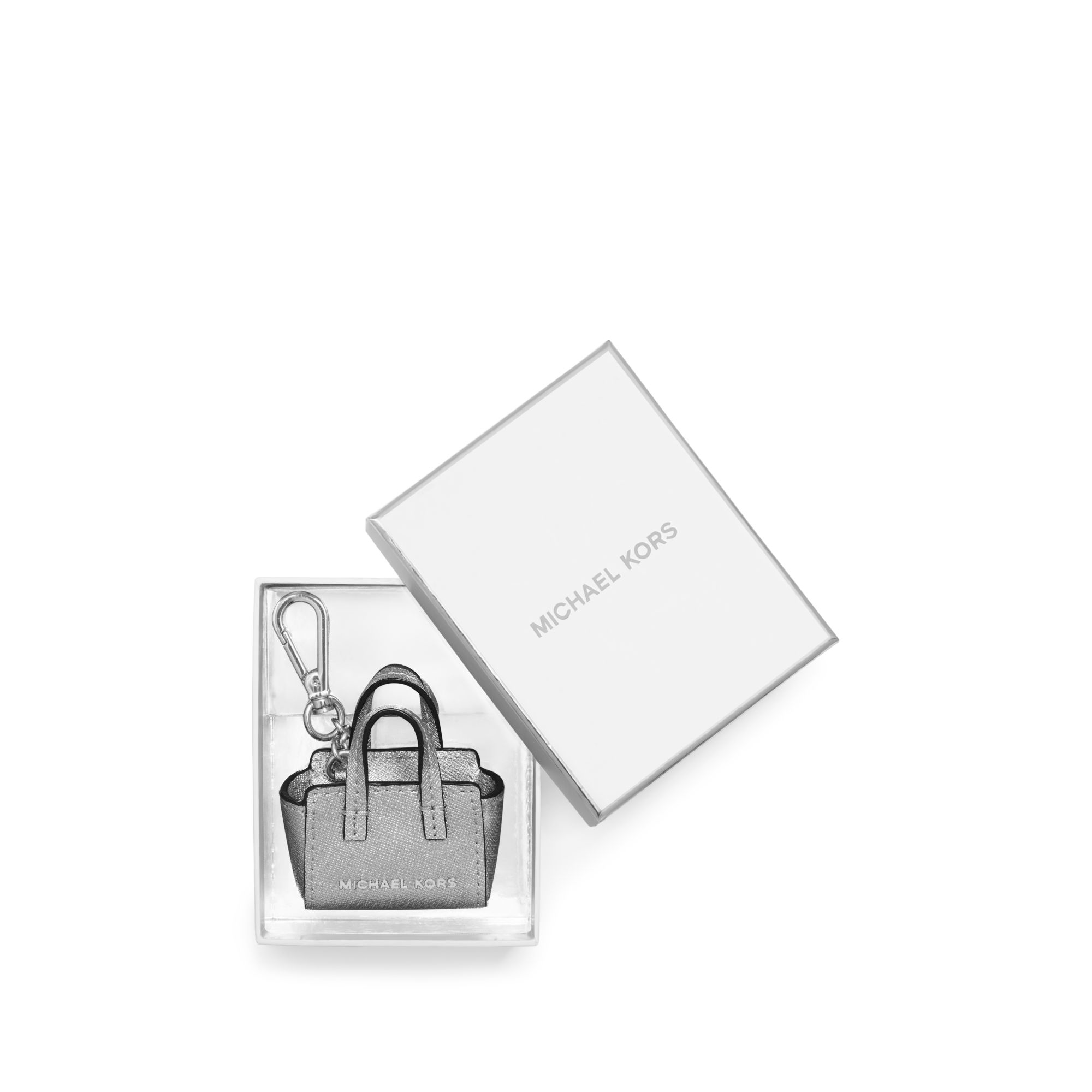 Michael Kors Selma Coin Purse Key Chain in Silver (Metallic) Lyst
