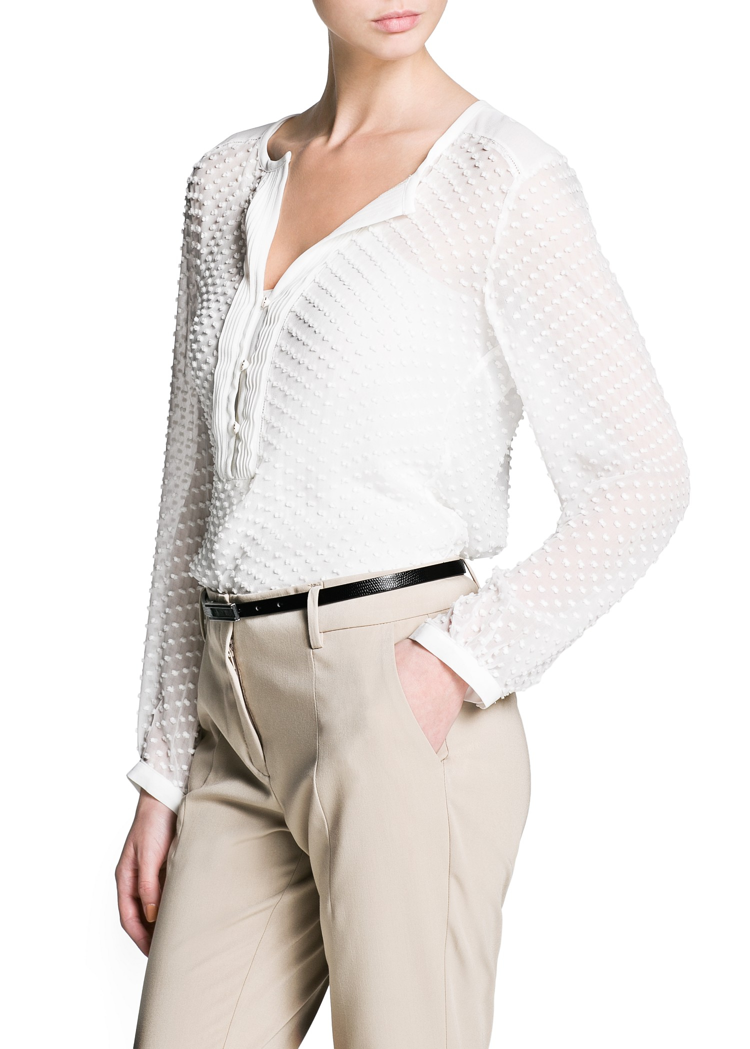 mango silk shirt
