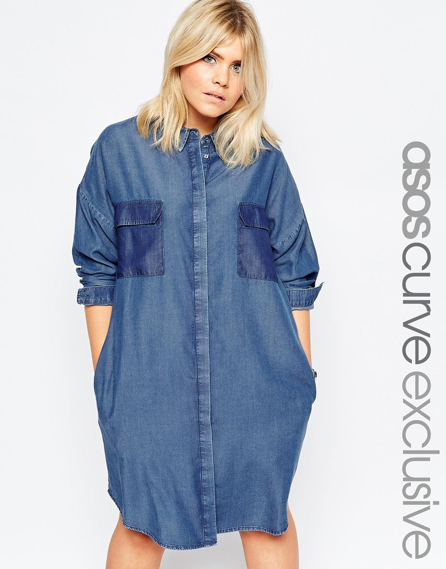 denim dress oversized