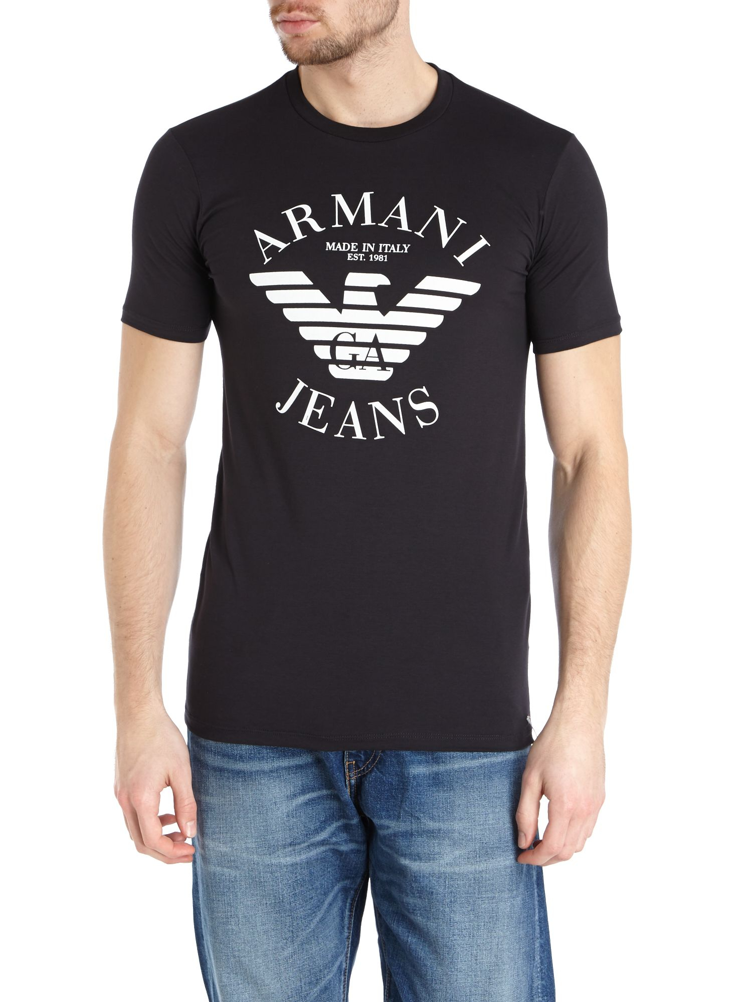 Casual armani jeans t shirt blue suppliers china