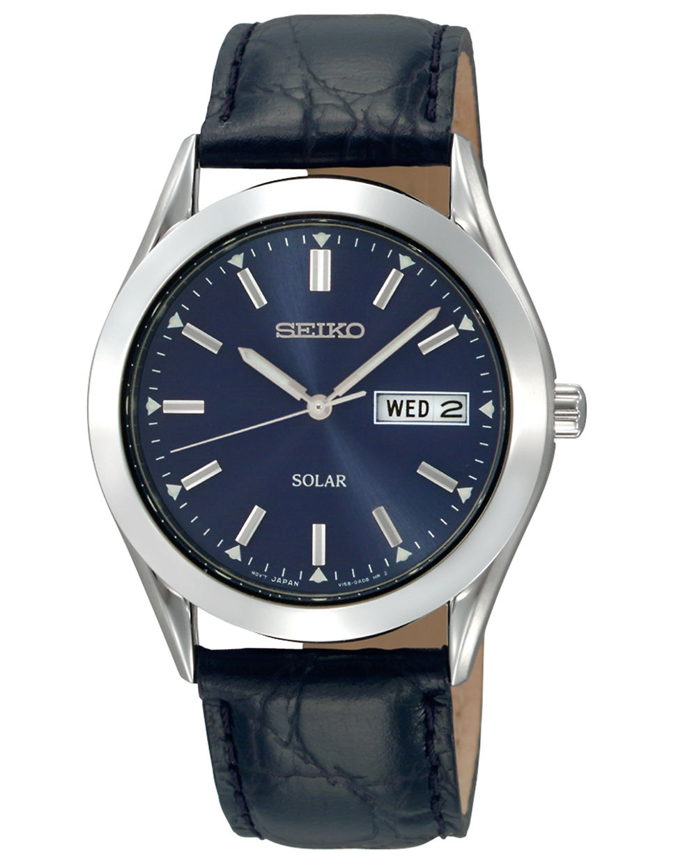seiko solar chronograph blue dial
