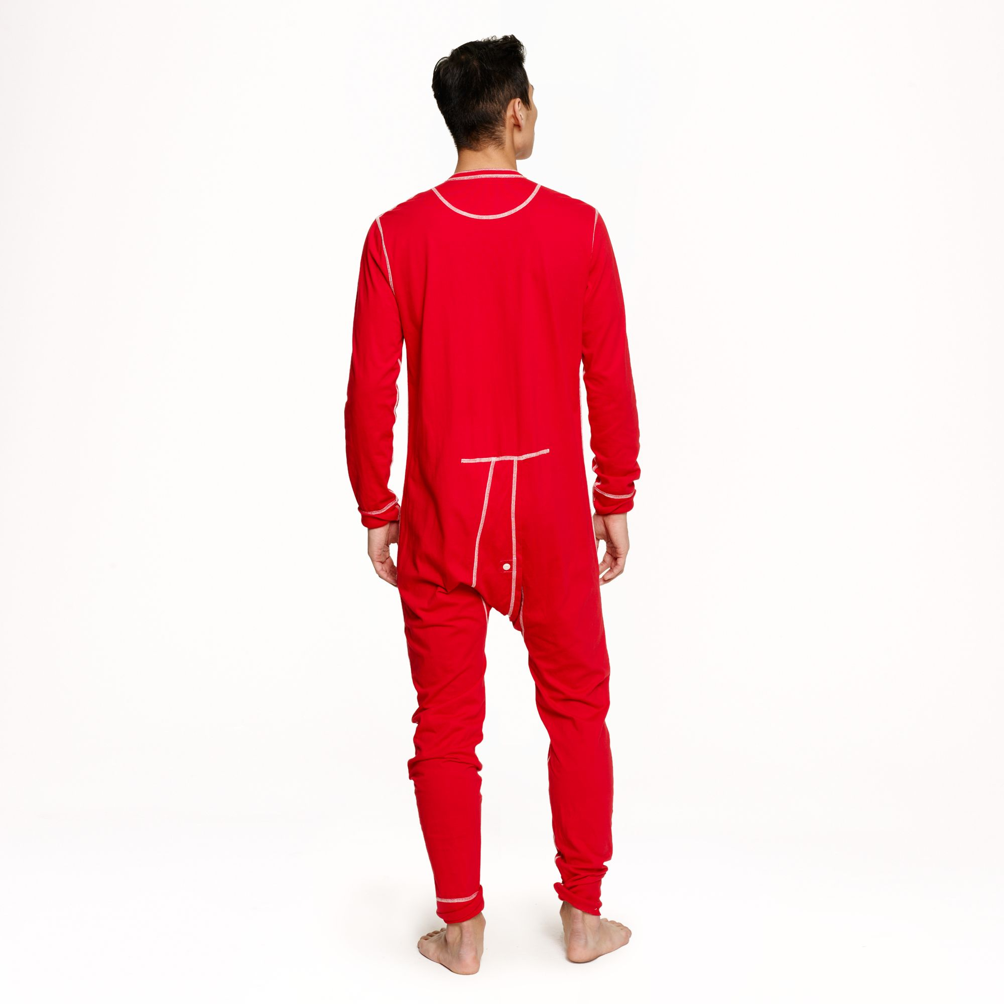 J.crew Jersey Union Suit in Red for Men (authentic red) Lyst