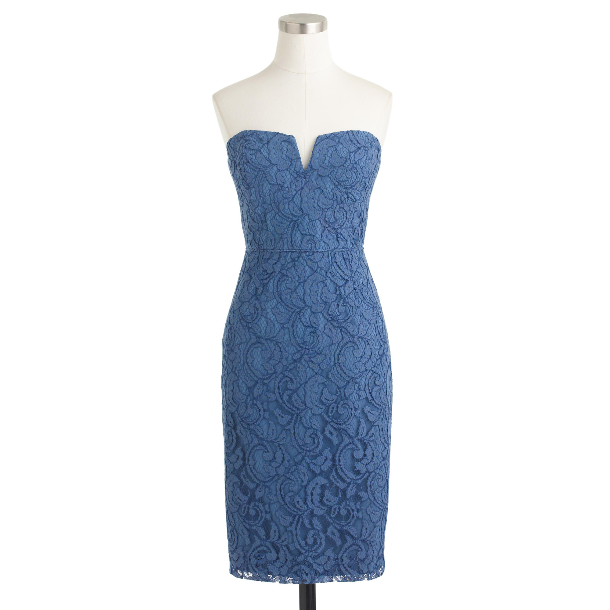 Lyst J Crew Cathleen Dress In Leavers Lace Blue Gallery
