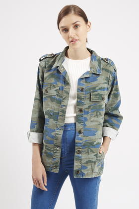 topshop camo denim jacket