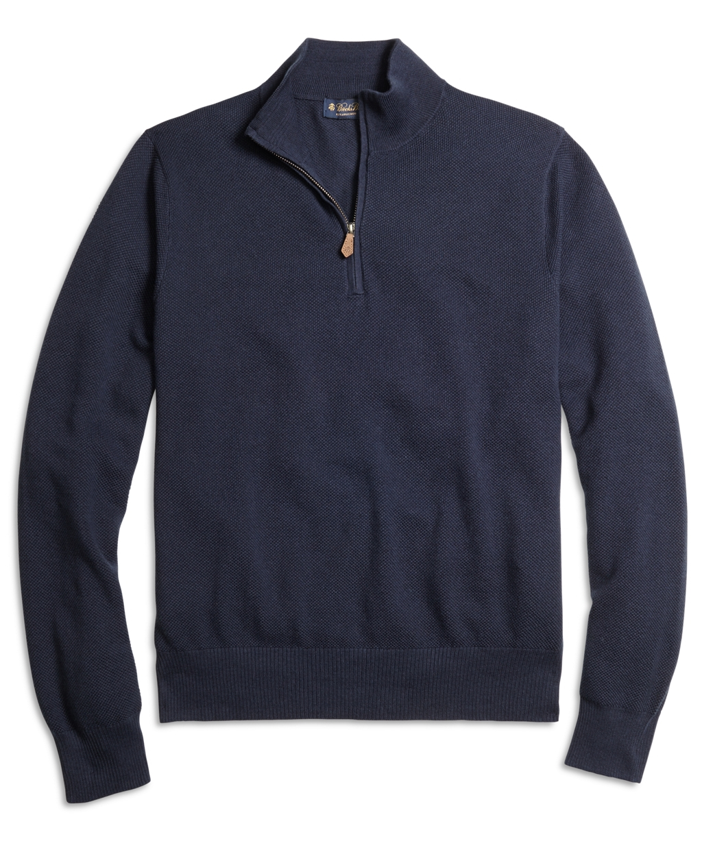 Brooks Brothers Cotton Cashmere Half-zip Sweater in Navy (Blue) for Men ...